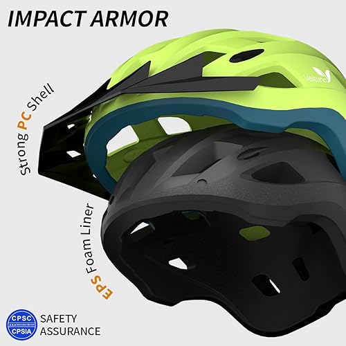 Miniatura 9 de Veltuno Bike Helmet with LED for Adults Lightweight Bicycle Helmet with Rechargeable USB Light Mountain Helmet for Women MIPS Bike Helmets for Men