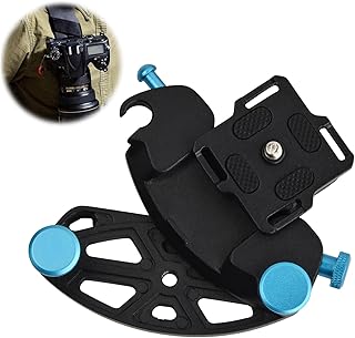 Cozlly Camera Backpack Clip, Metal Camera Clip, Camera Bracket Clamp, Camera Belt Clip, Camera Quick Release Plate, Camera Shoulder Strap Clip for SLR Camera GoPro Action Camera