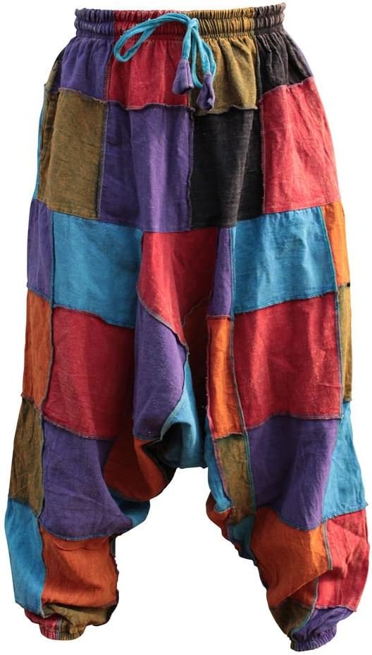 Shopoholic Fashion Unisex Hippy Patcwork Hippy Harem Trouser - Image 3