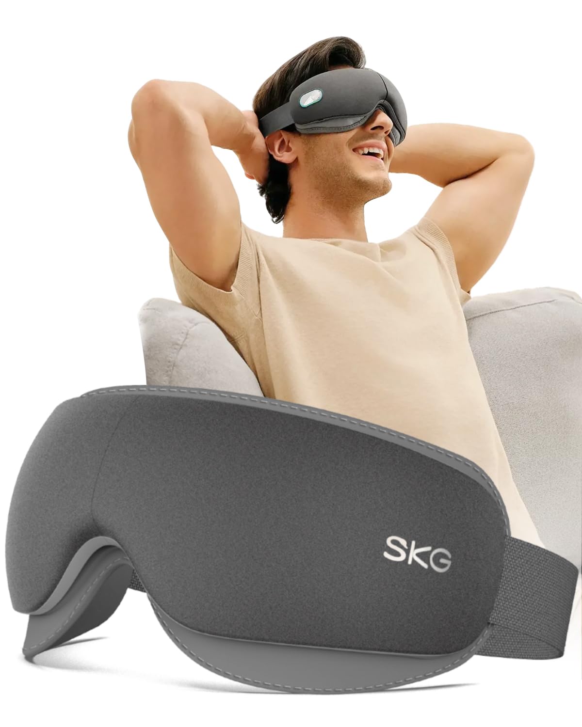 SKG Heated Eye Massager Portable Eye Mask for Relax Eye Strain Relief Bluetooth Massaging Eye Massager Ideal Mothers