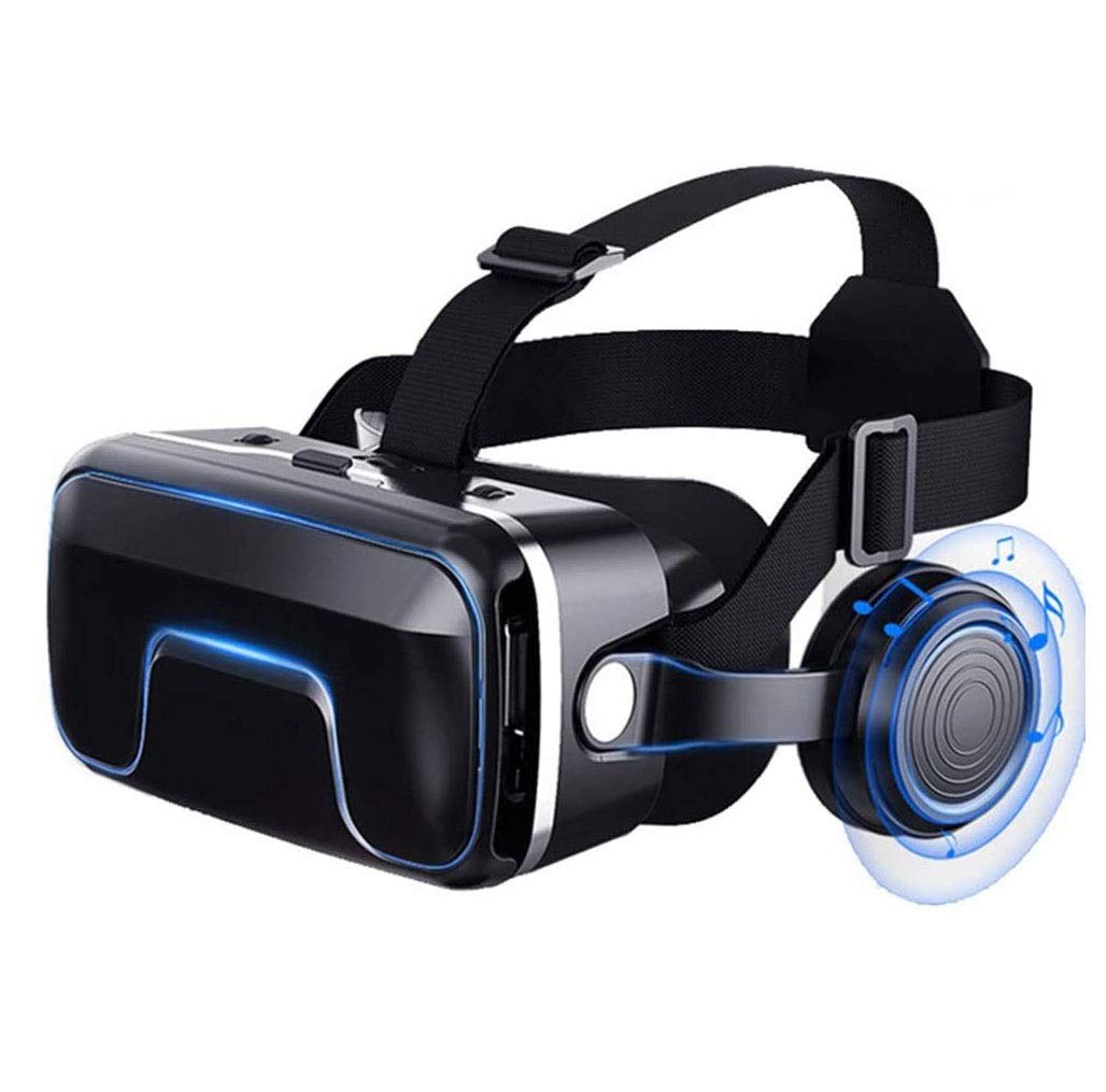 VR Auriculares compatibles con teléfonos iOS y Android - Gafas de Realidad virtuales | Gafas cómodas y Ajustables con protección de Ojos Completa | Regalo para niños y Adultos.