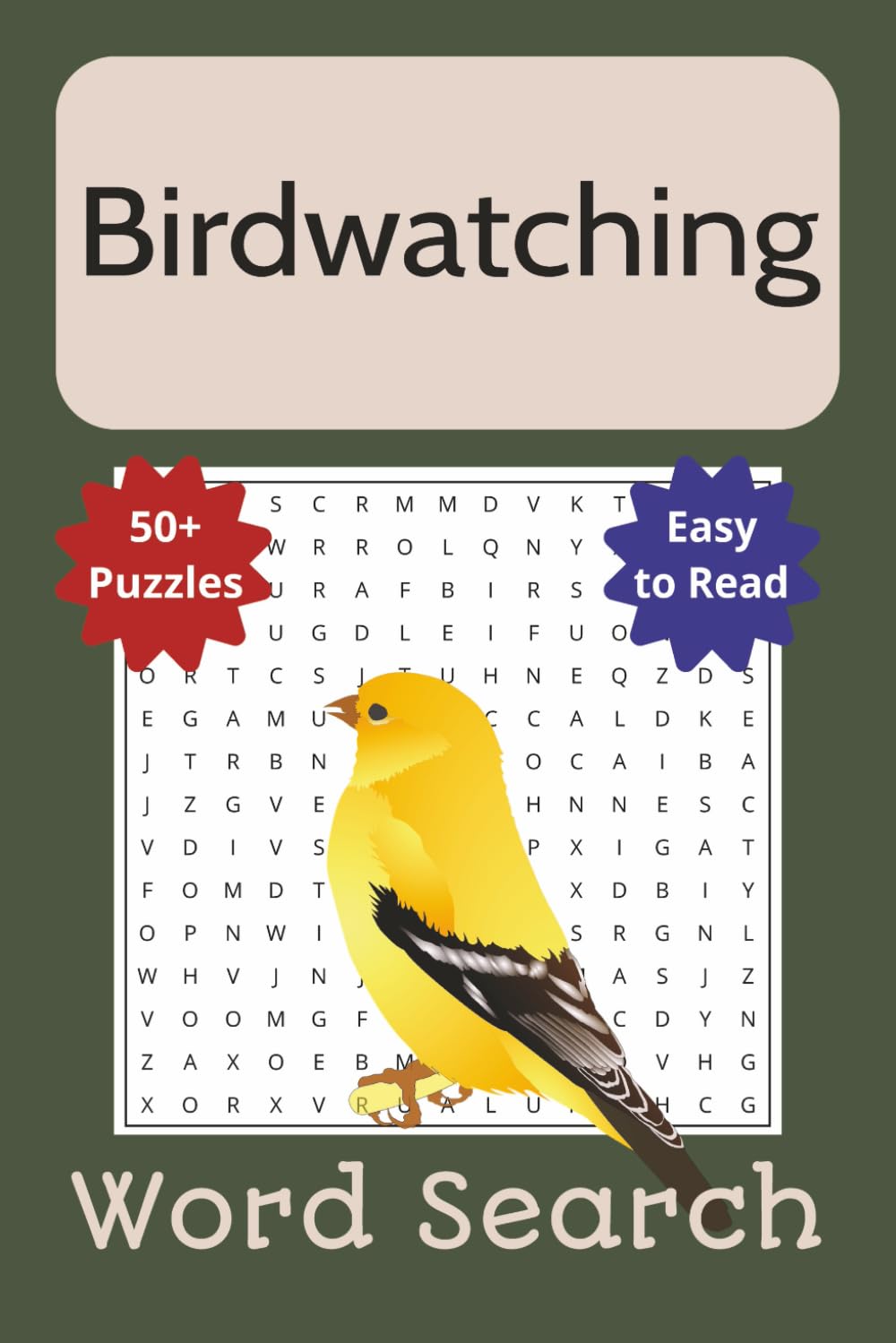 Birdwatching Word Search Puzzle Book: 55 Easy-to-Read Puzzles for Adults | Birding Gifts for Backyard Birders, Nature Lovers, and Ornithology Enthusiasts
