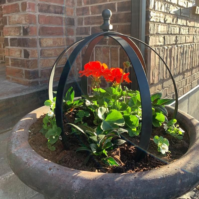 Goooxim Large Round Black Metal Garden Trellis
