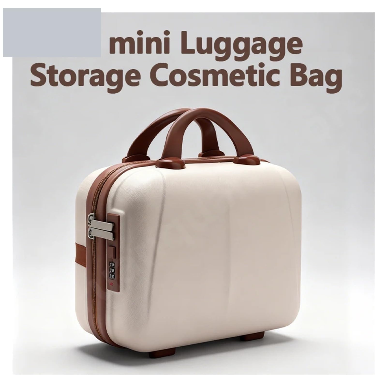 Bolsa Maquillaje Mini Equipaje portátil de Viaje de Carcasa Dura, Almacenamiento de artículos de tocador, Bolsa de cosméticos, Bloqueo de contraseña for Proteger cosméticos