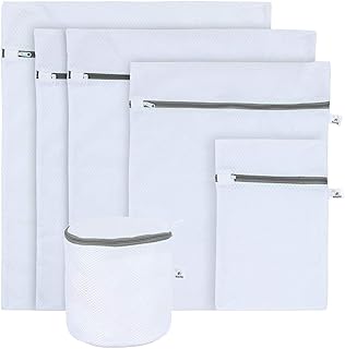 Athorbot Ensemble de 6 Sacs à Linge en Maille, Rangement de Voyage, organisez Le Sac, Sacs à Linge pour la lessive, Chemisier, Soutien-Gorge, Collants, Bas, sous-vêtements, Lingerie (Gris)