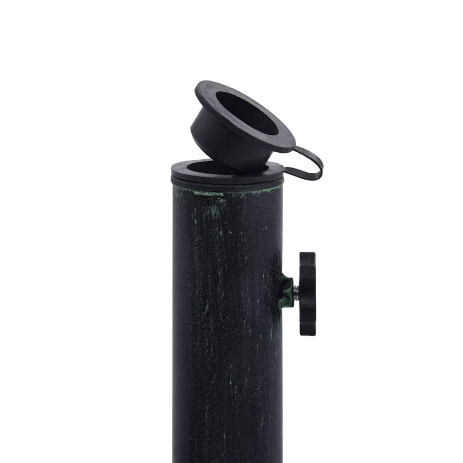 LAPOOH Socle de Parasol Vert 9 kg 40 cm Fonte,Pied De Parasol,Pied De Parasol Lourd,Pied De Parasol sur roulettes
