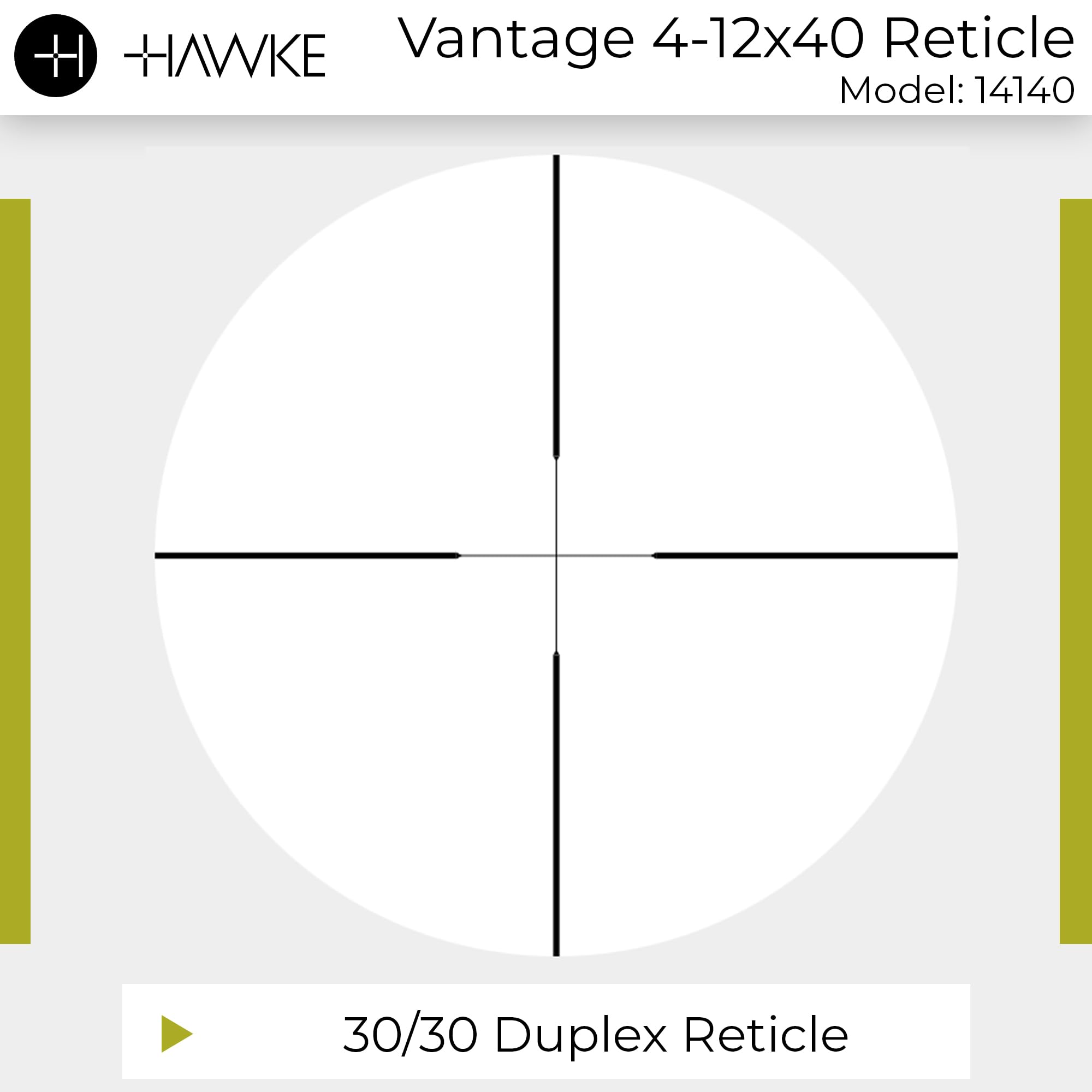 Hawke Zielfernrohr Vantage 4-12x40 AO, schwarz, M, 14140