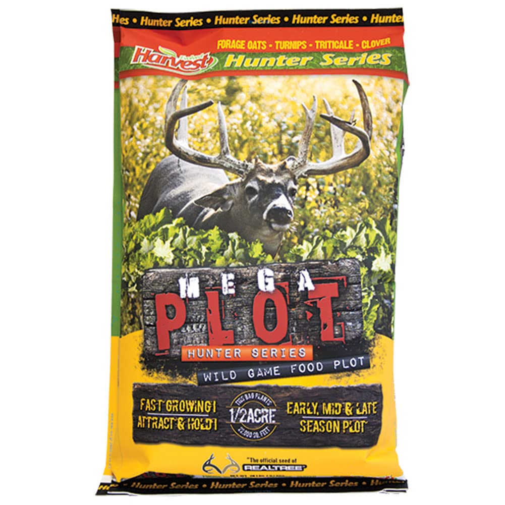 Evolved Harvest MegaPlot Hunter Series Food Plot Seed - All Season Long High-Protein & Minerals Forage for Deer, 20 lbs