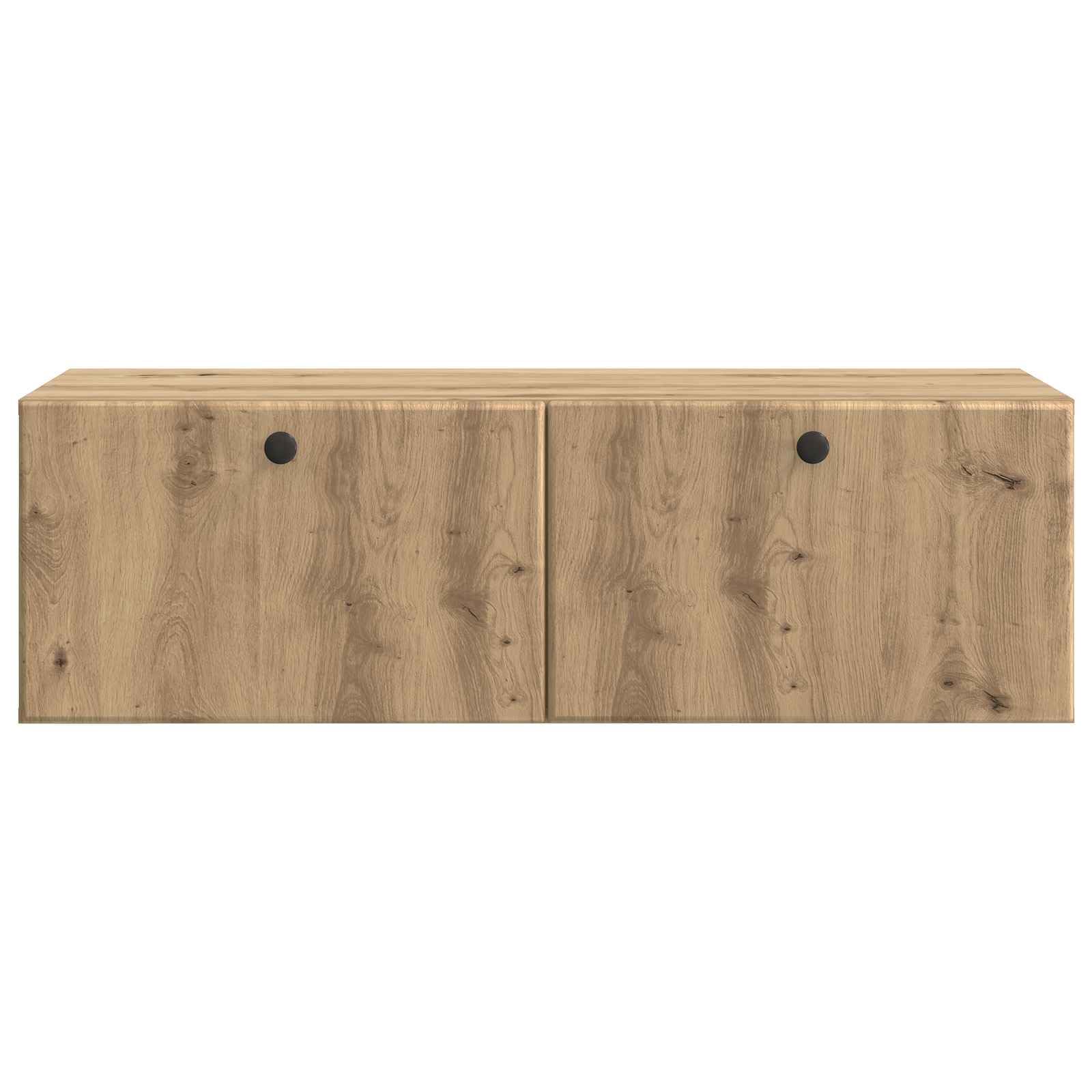 Mueble de TV colgante, mueble bajo montado en la pared en roble Artisan, flotante para salón, moderno tablero colgante de madera con espacio de almacenamiento, 98 x 41 x 30 cm