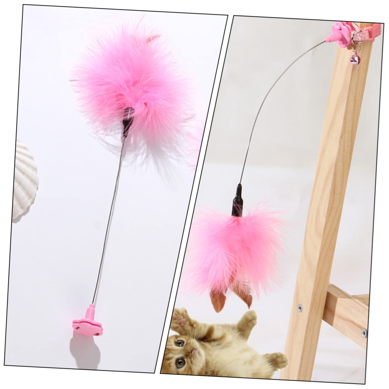 Yardwe Lot De 2 Jouets Interactifs pour Chat Bâtonnets De Printemps Amusants pour Chats Dintérieur