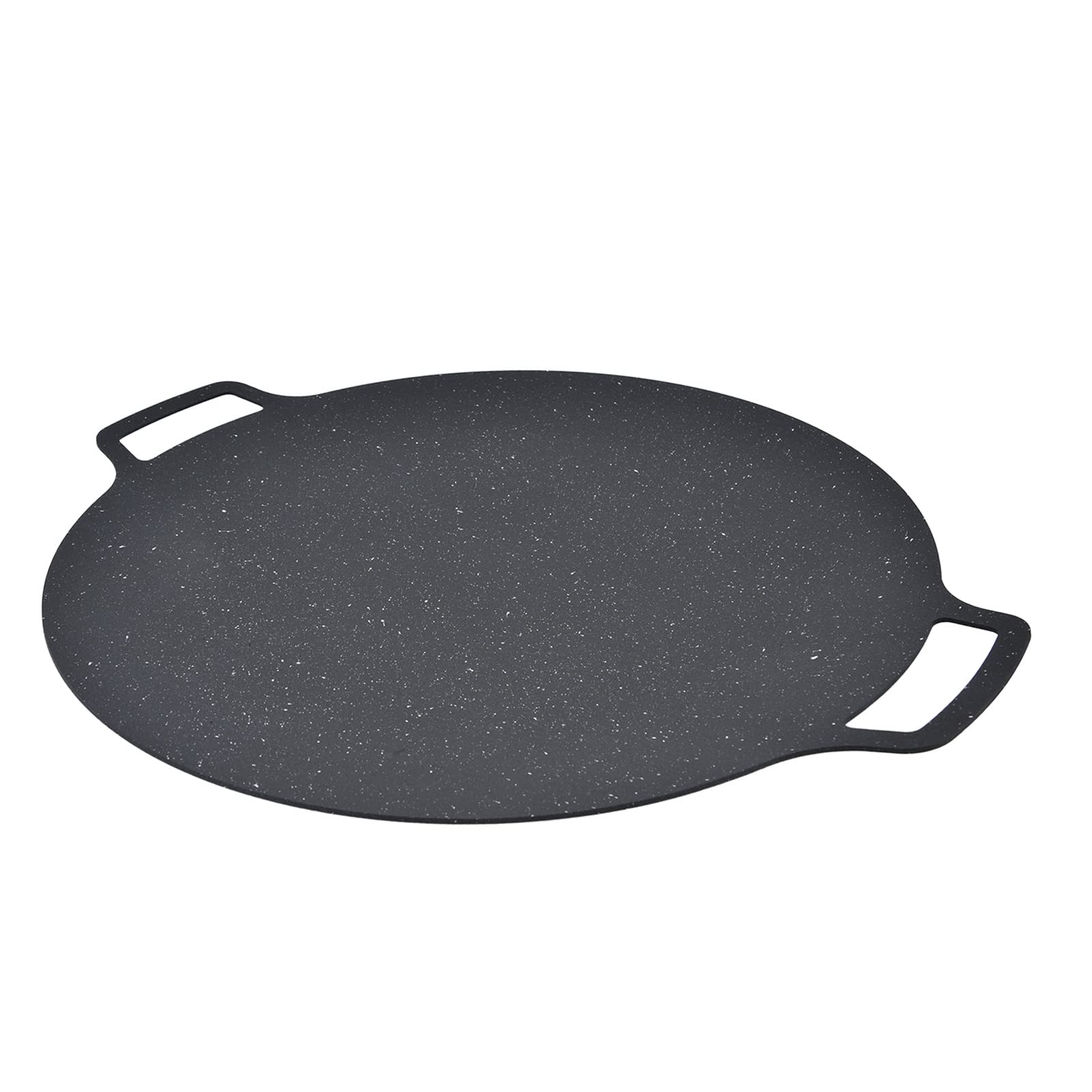 Teglia per barbecue coreana, teglia rotonda antiaderente in ferro per pancake con pancetta di maiale, piastra per barbecue termica con custodia, perfetta per feste in campeggio (36 cm)