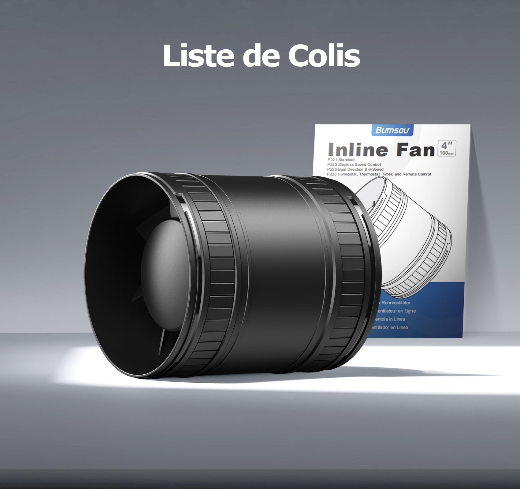 Extracteur d'air 100mm, Ventilateur de Conduit Compact avec Protection Contre la Surchauffe, 32dB 130m³/h Aérateur Extracteur Silencieux, VMC Salle de Bain Cave Garage Tente Garantie 5 ANS