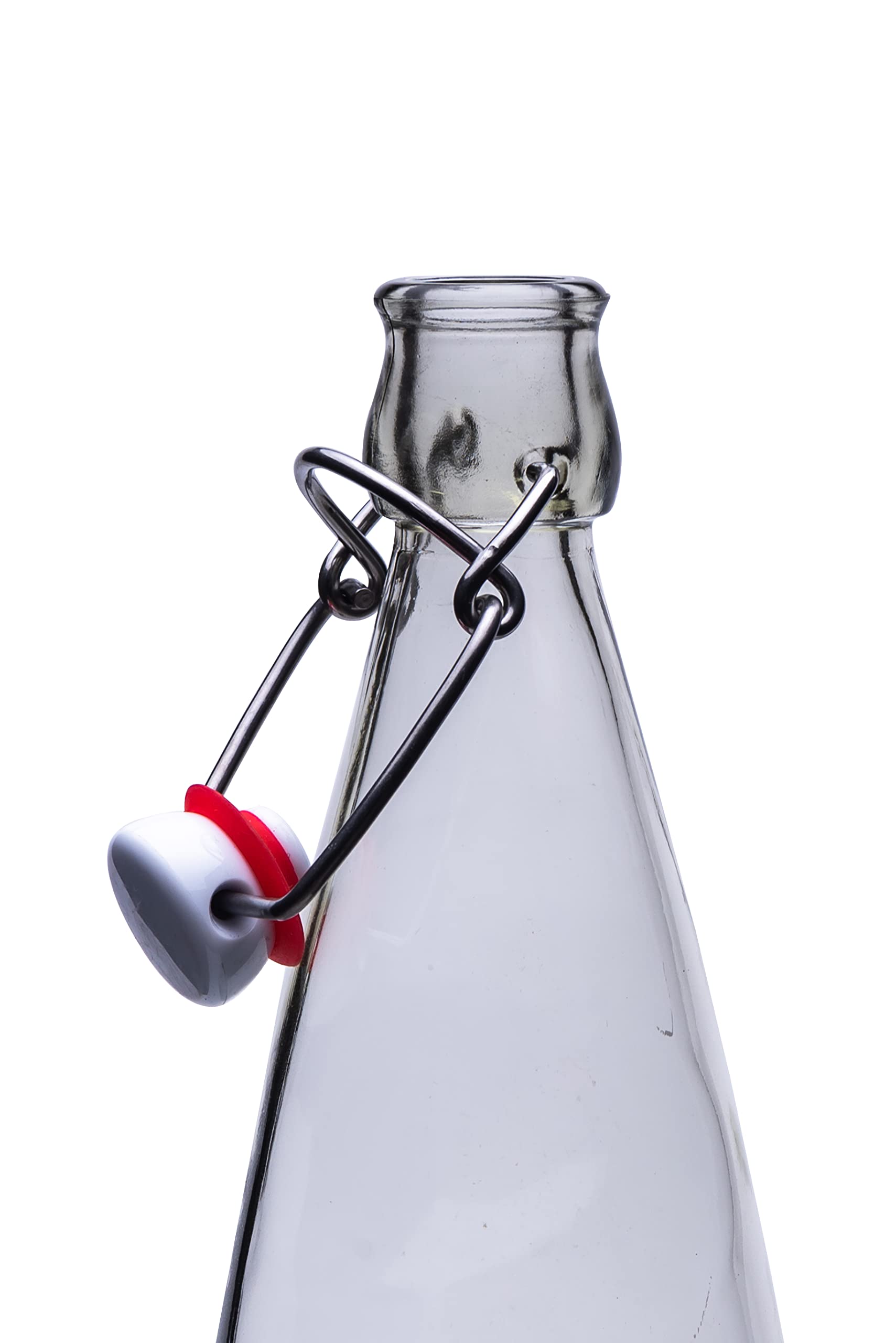 Qudoos Glass | ceramic water bottle cap | swing top or cliptop set of 5 caps (plastic cap with grip | airtight cap))