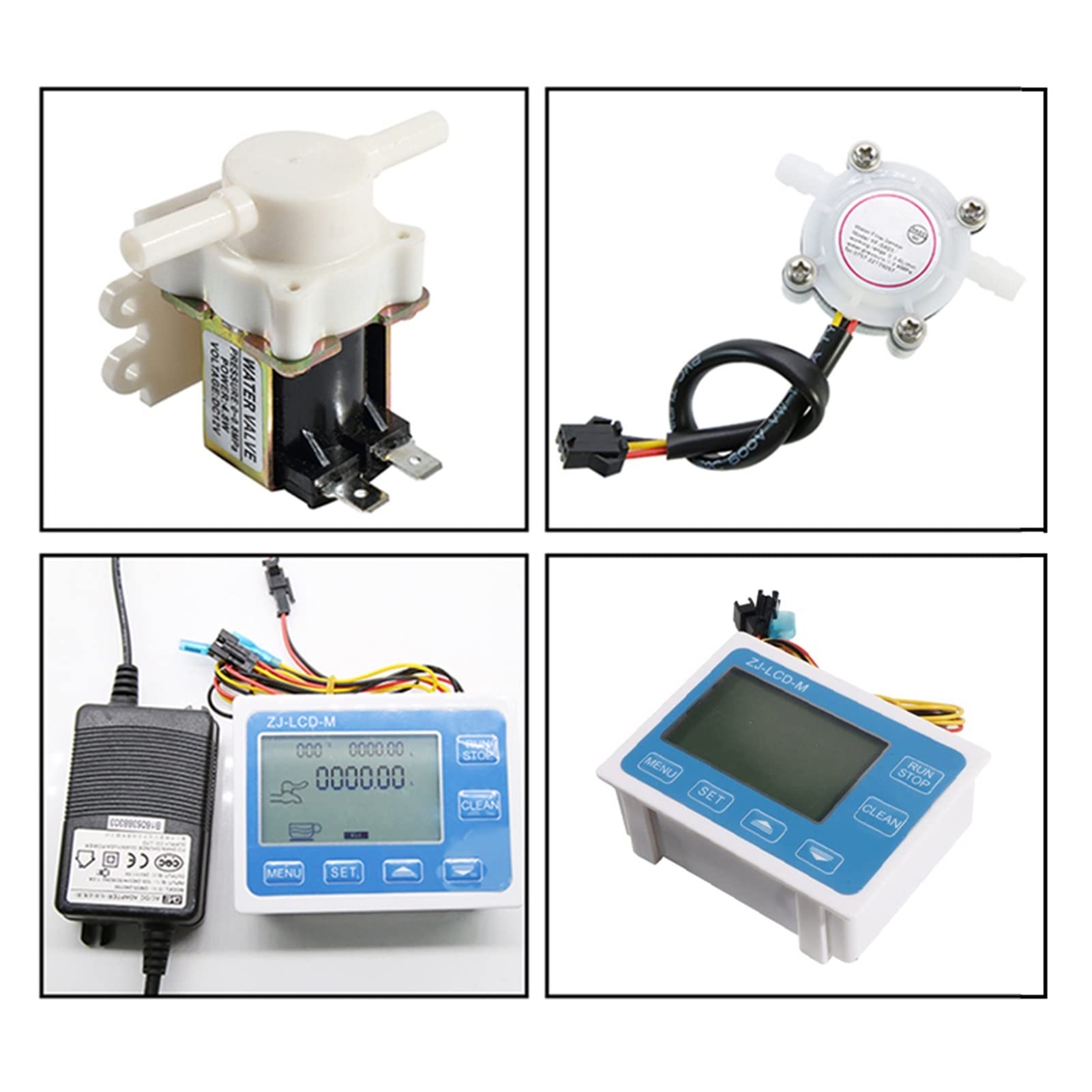 Wasserdurchflussmesser, 7mm Quantitativer Controller Digital Display Schlauchradsensor 6 mm Schlauchmagnetventil verwendet, um flüssigen Fluss zu steuern und anzuzeigen