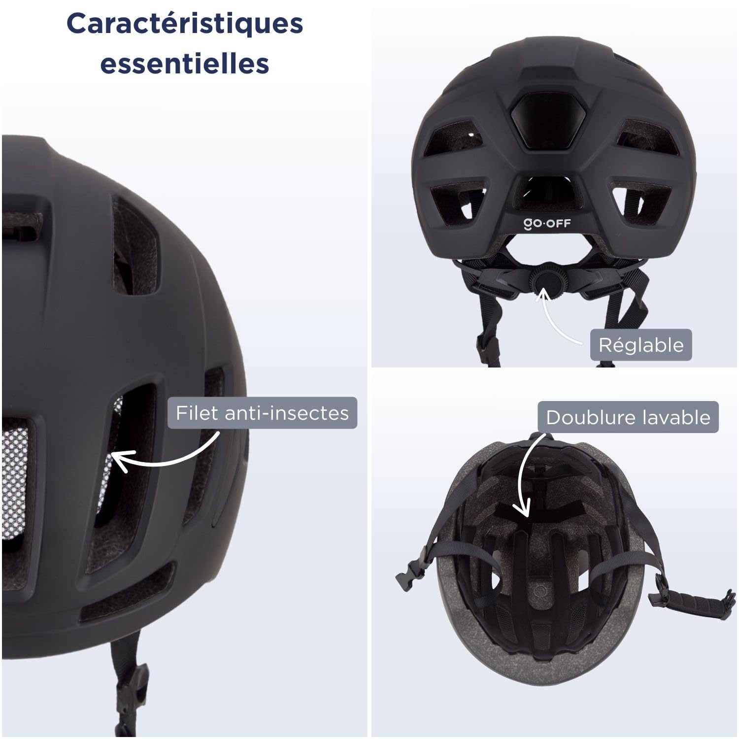 GOOFF® Rider – Casque pour Adultes avec Options – Compatible vélo électrique, Route et VTT – Femmes et Hommes