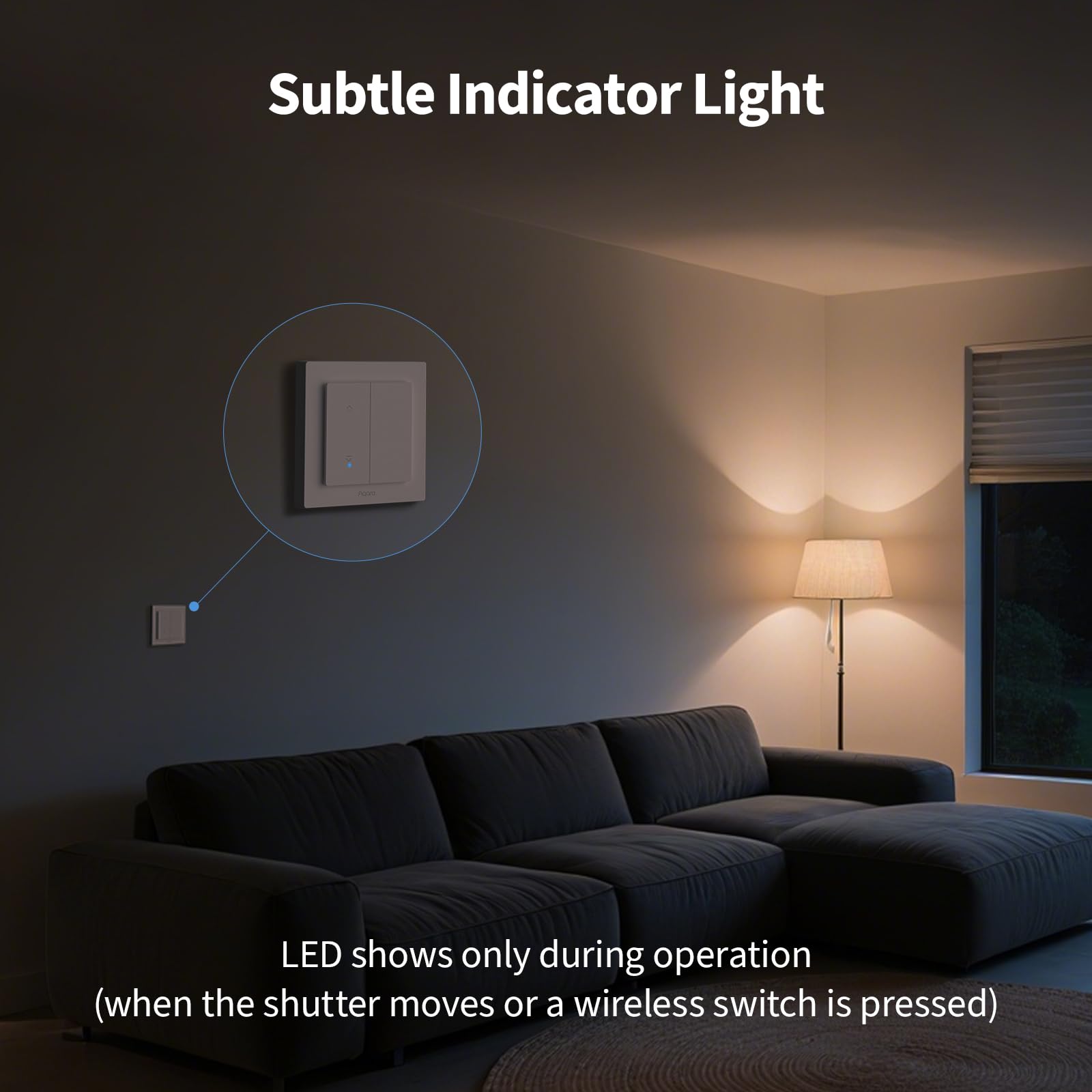Aqara Przełącznik Migawki H2 EU - Matter, Protokół Thread/Zigbee, do Rolet/Żaluzji, 2 przyciski bezprzewodowe, obsługuje Apple Home, Alexa, Home Assistant i Google Home (wymagany przewód neutralny)
