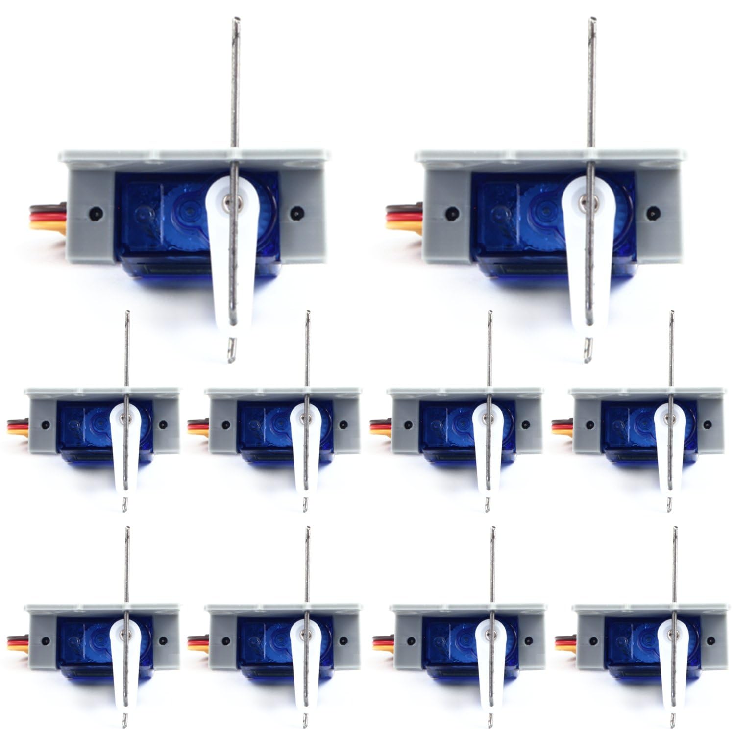 Overdrive-Racing 10 x Servo Weichenantrieb - Spur 0, H0, TT, N, Z - Servoantrieb Unterflur - SG90