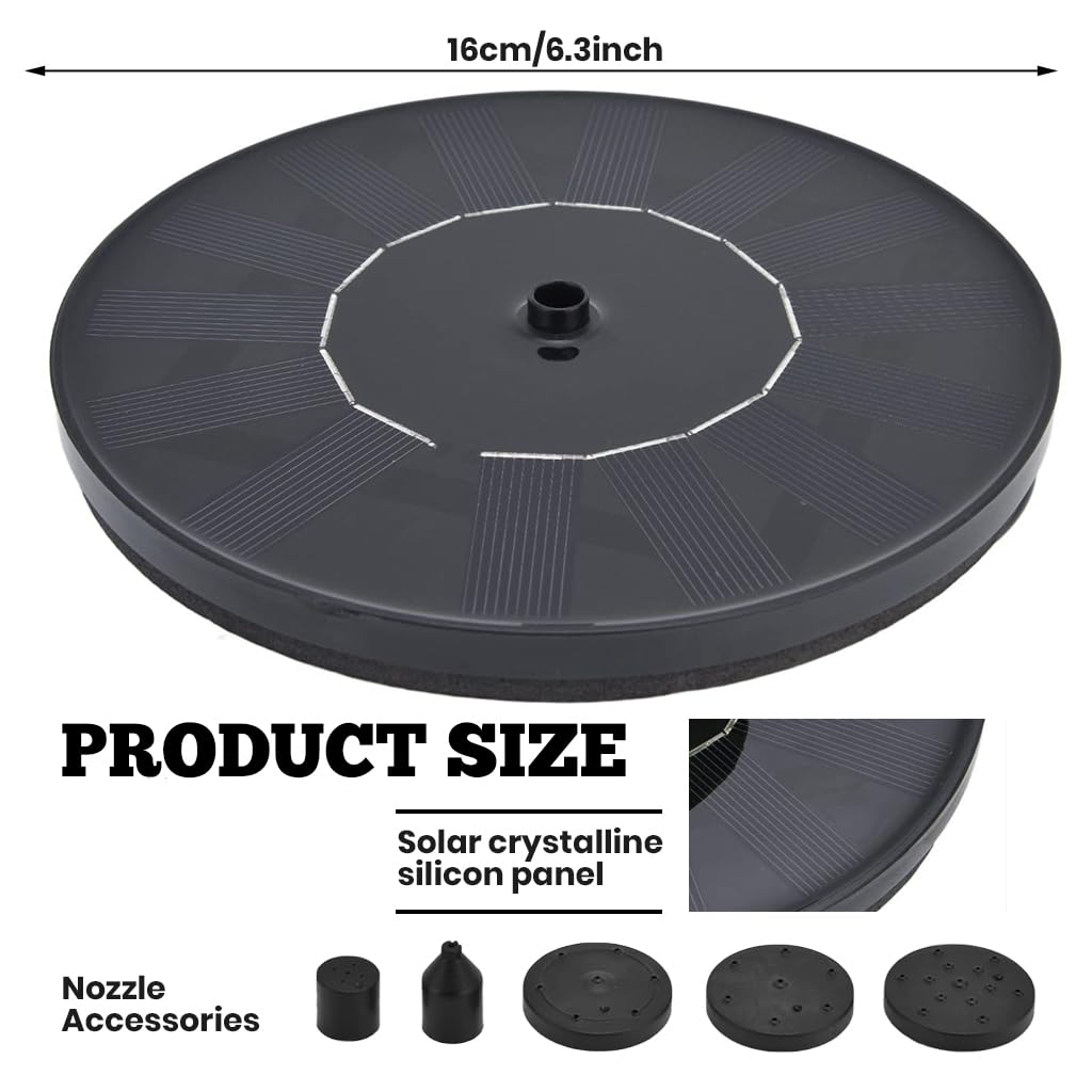 Zibuyu Solar Fountain - Garden Water Feature -2