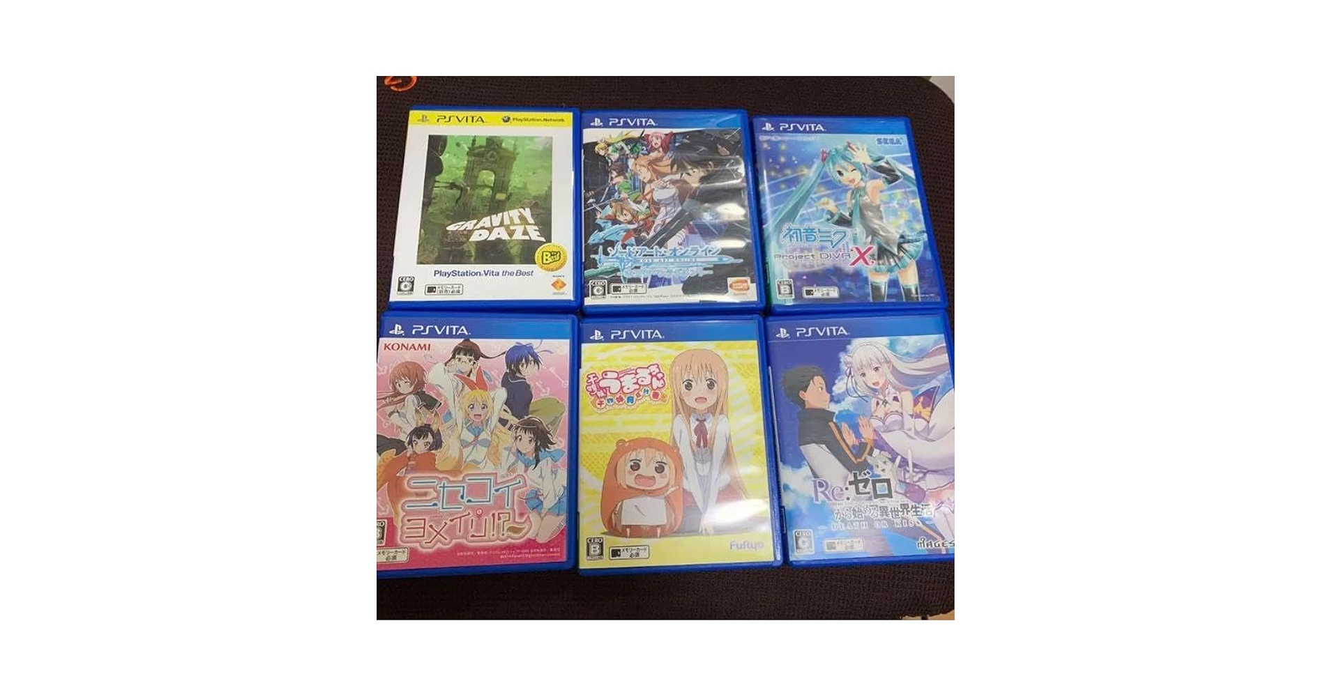 Vitaとカセット6枚です PS Vita: Running TN-V10 at FW 3.18 (via Talkman Travel