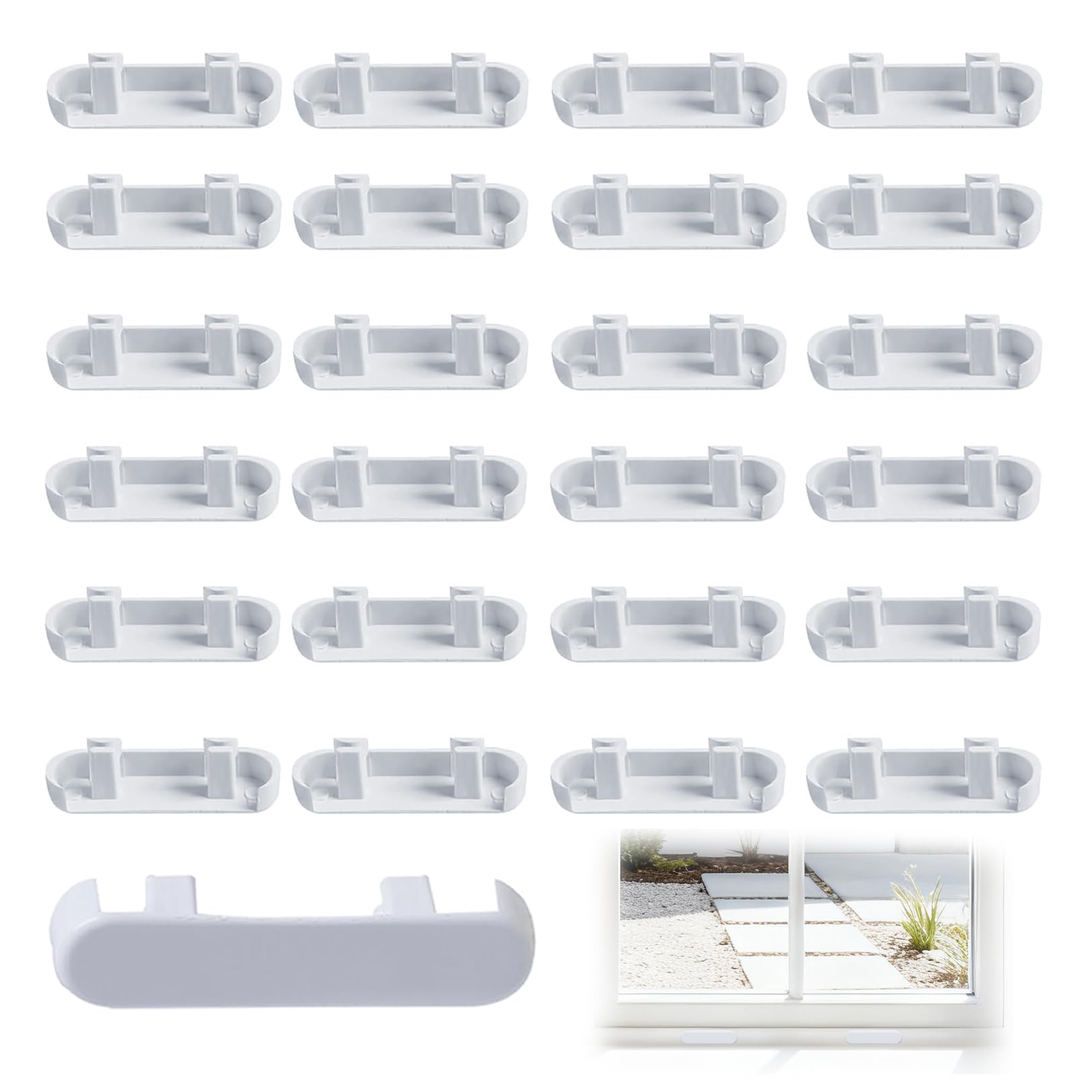 Yxinsyuan White 25 Pcs Weep Hole Covers,Window Drainage Caps Upvc Double Glazing Cover Cap