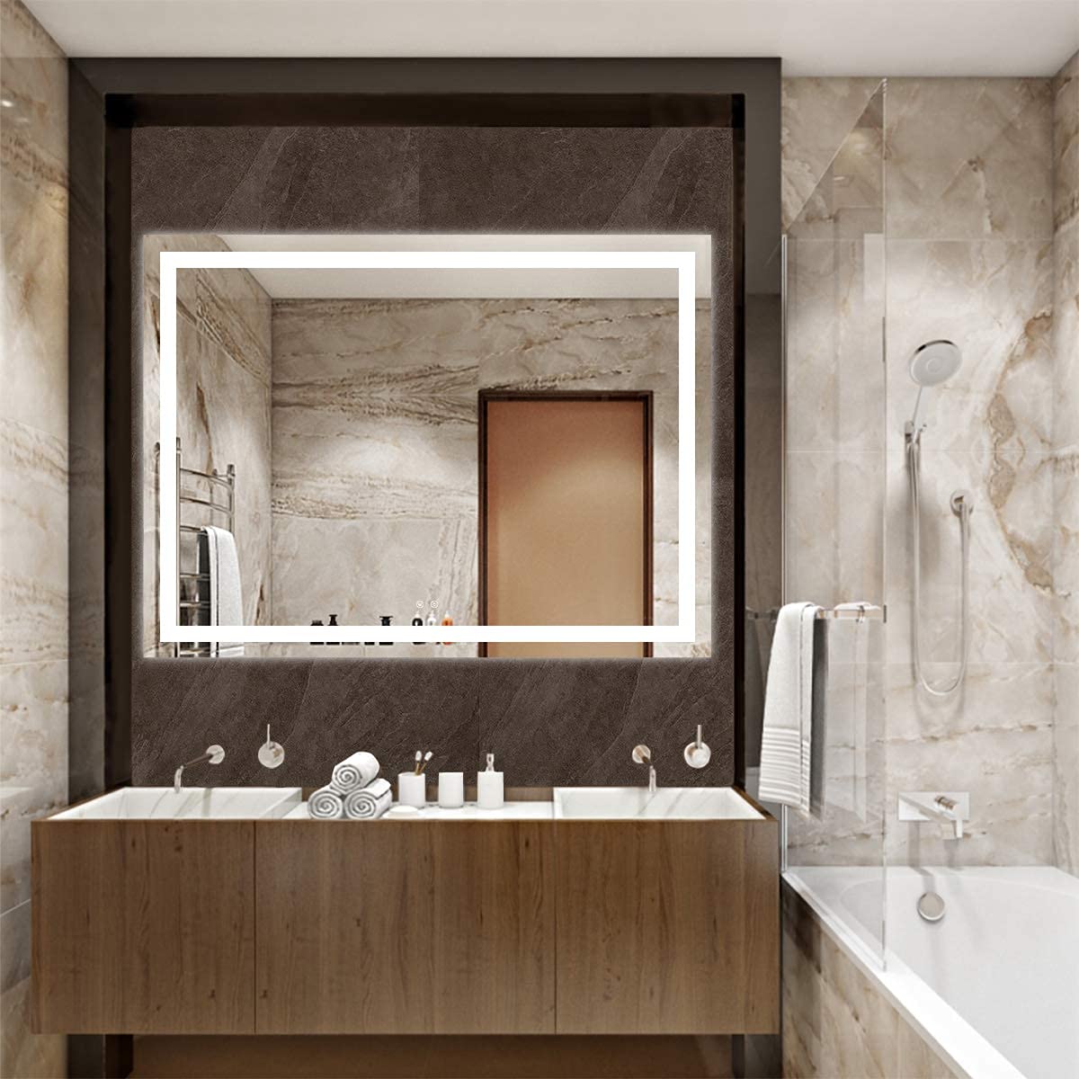 Buy TETOTE 48 x 36 LED Bathroom Mirror Bathroom Mirror with Lights