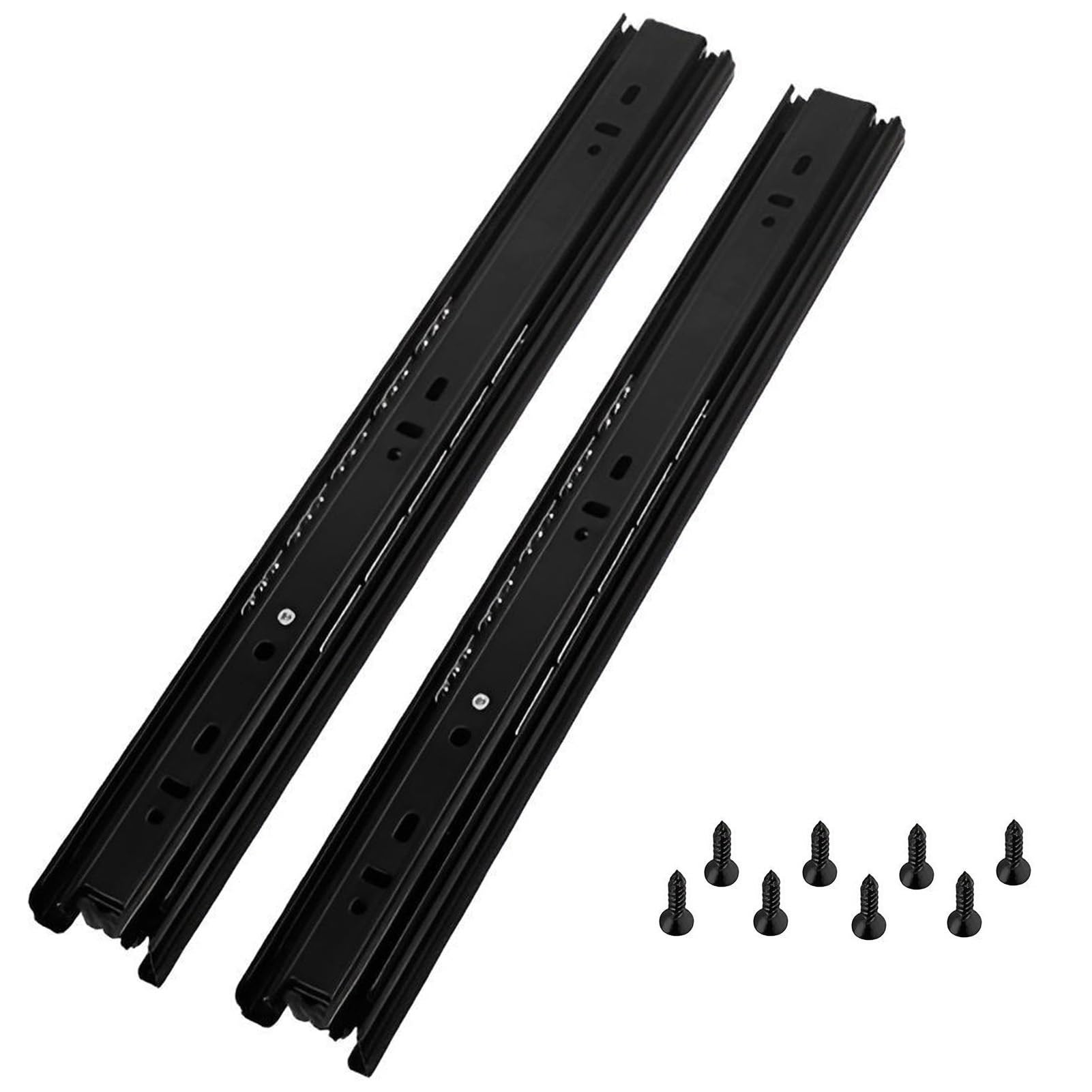 1 Coppia Guide for Cassetti Estraibili 250-600mm, Portata 35kg, Guide Metalliche a Sfere for Armadio Comodino Toilette(20inth(500mm))