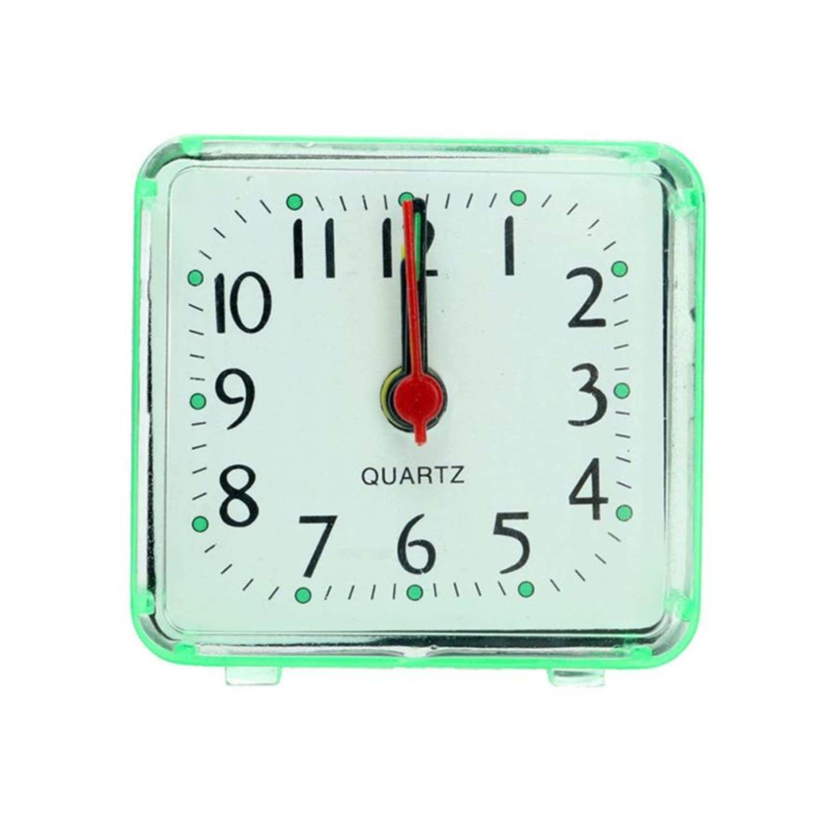 HRWLY Silent Alarm Clock Night Light Bedroom Bedside Office Small Need Battery Loud Twin Bell Quartz(Argento)