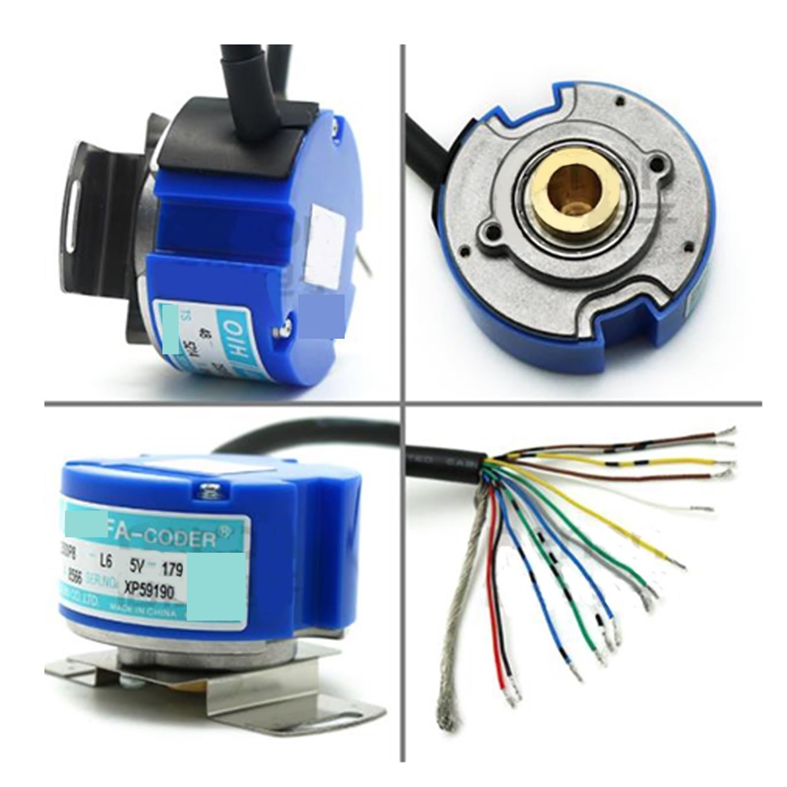 Encodeur De Servomoteur OIH48-2500P4-L6-5V 2500 Impulsions TS5214N500 TS5214N8566 N8599 DC5V Pilote Ligne UVW Sortie pour le test du programme(TS5214N500)