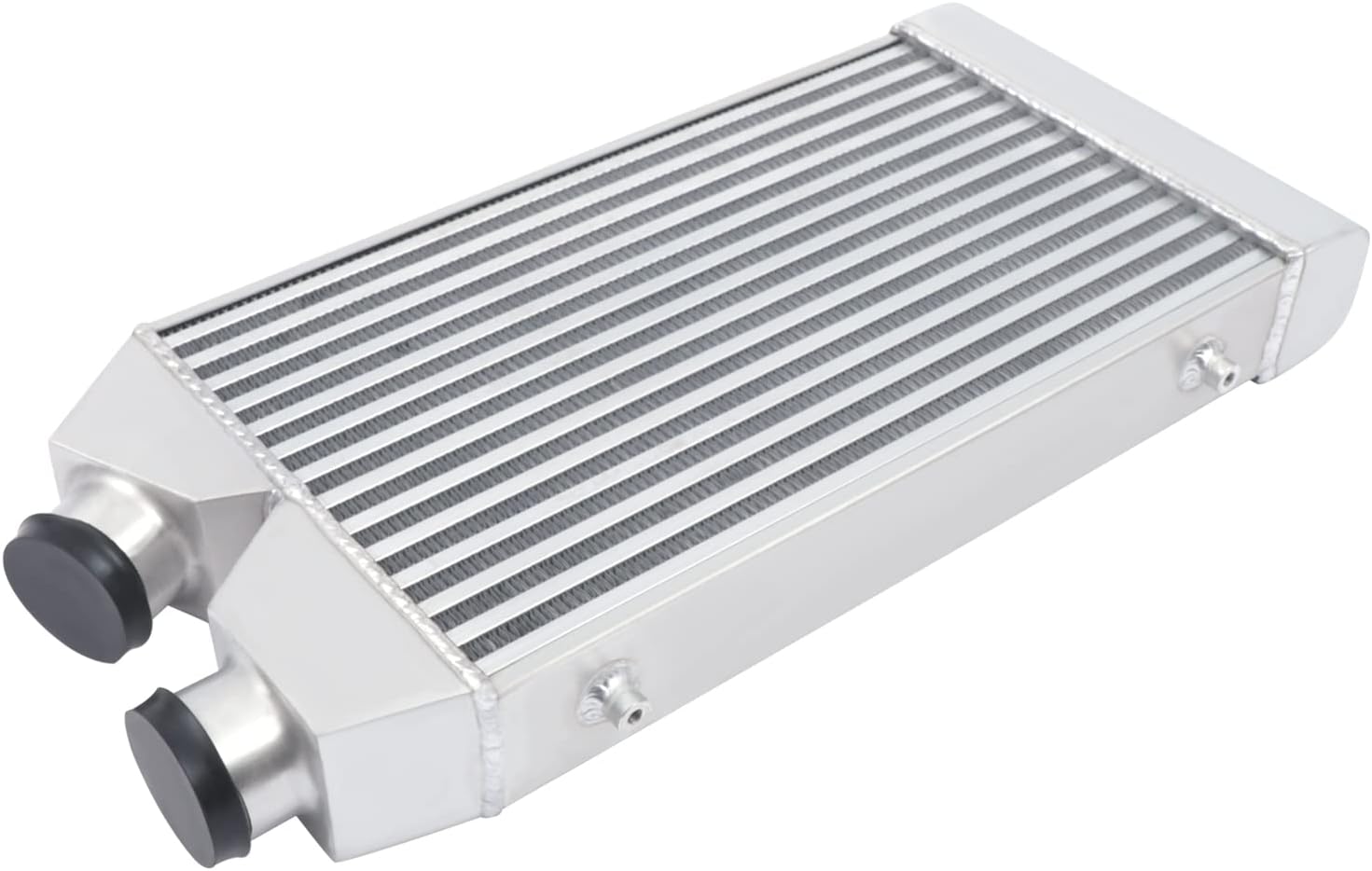 Universal Intercooler, 25''x11''x3" Front Mount Intercooler 2.5'' Inlet & Outlet Universal Aluminum Turbo Intercooler with for Turbo Charger System (25''x11''x3" 2.5")