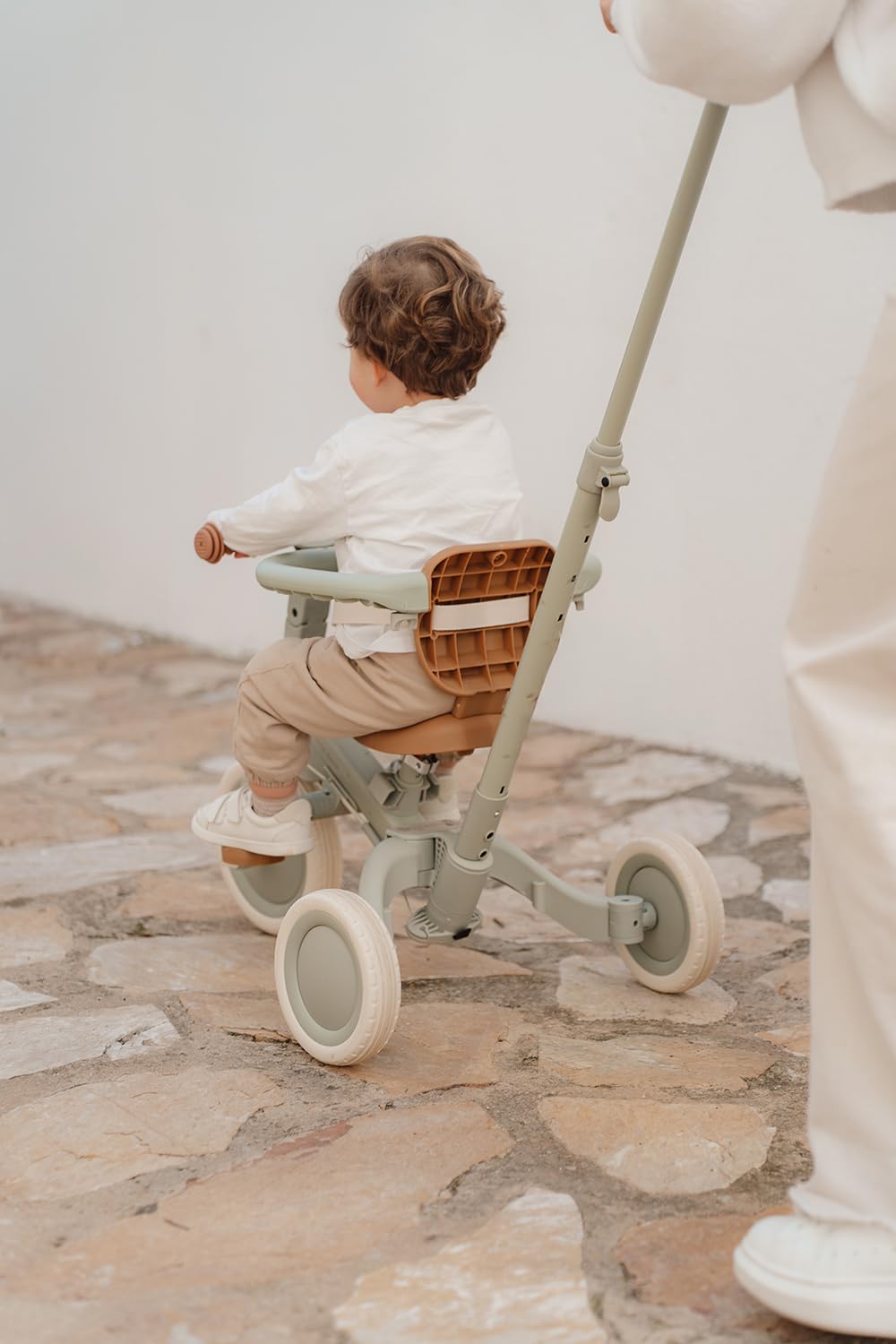 Little Dutch 4-in-1 Dreirad mit Schubstange Laufrad - grün