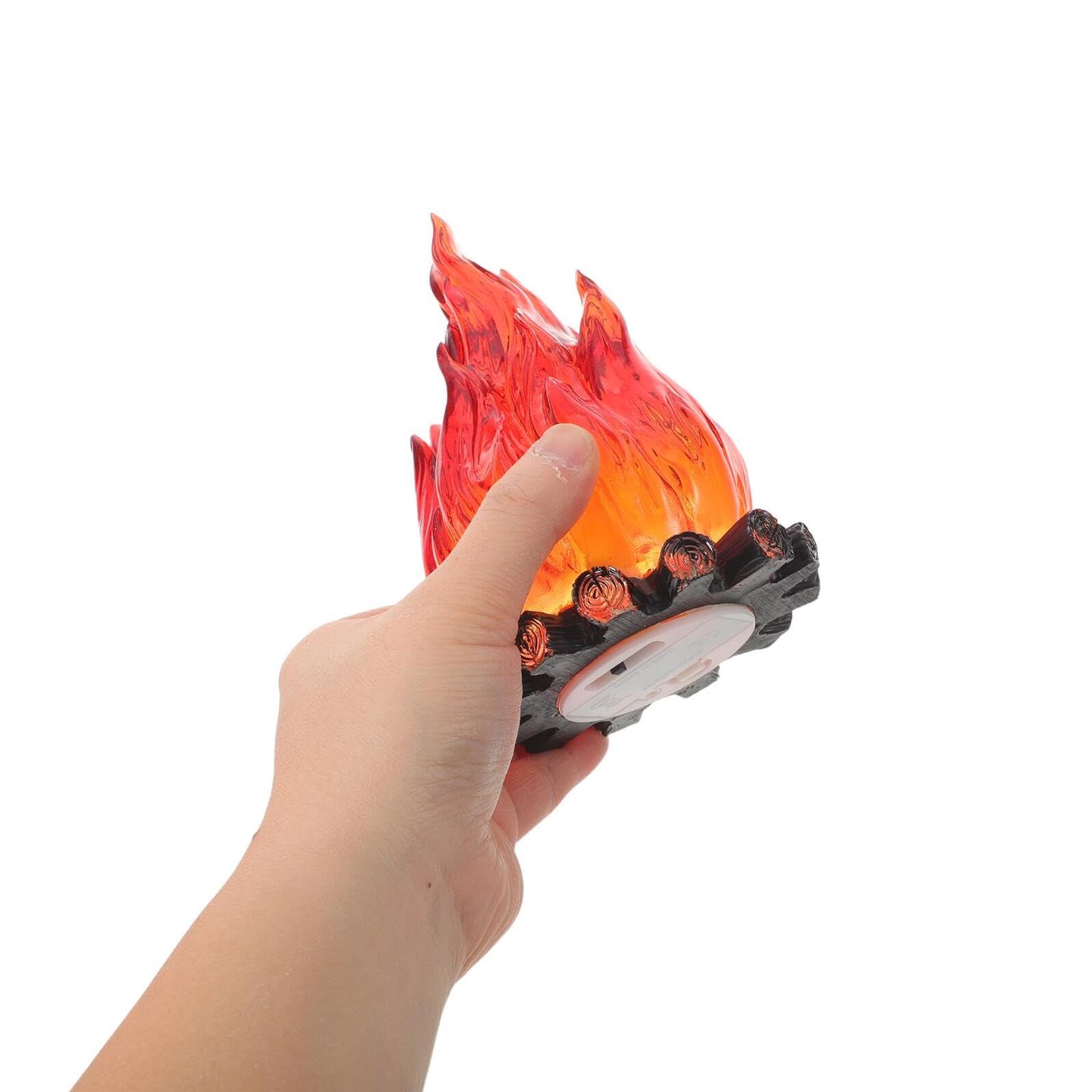Artibetter Luce Notturna Decorativa a Fiamma Artificiale LED senza Fiamma, Lampada da Tavolo per Feste e Campeggio, Effetto Fuoco Realistico per Casa e Ambienti Interni
