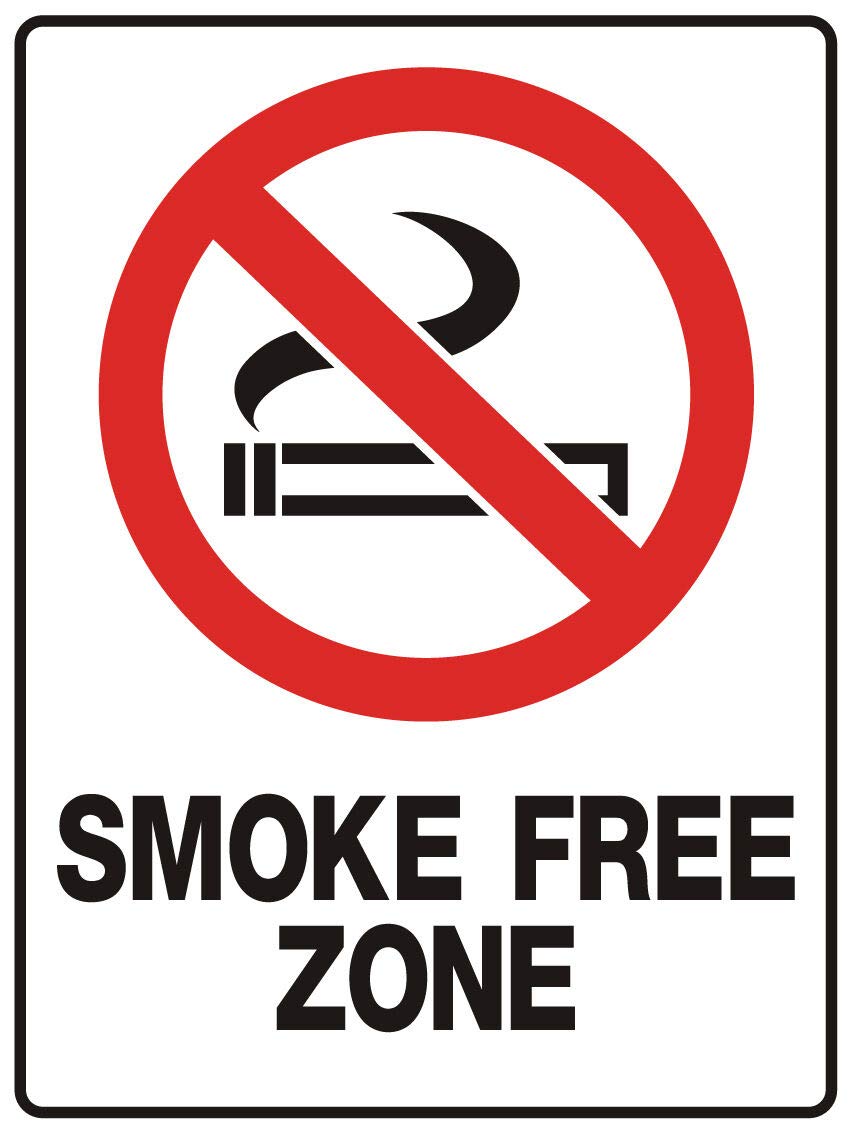 Bioprocess Sign Smoke Free Zone Metal Plaques And Signs Poster 8X12 Inches