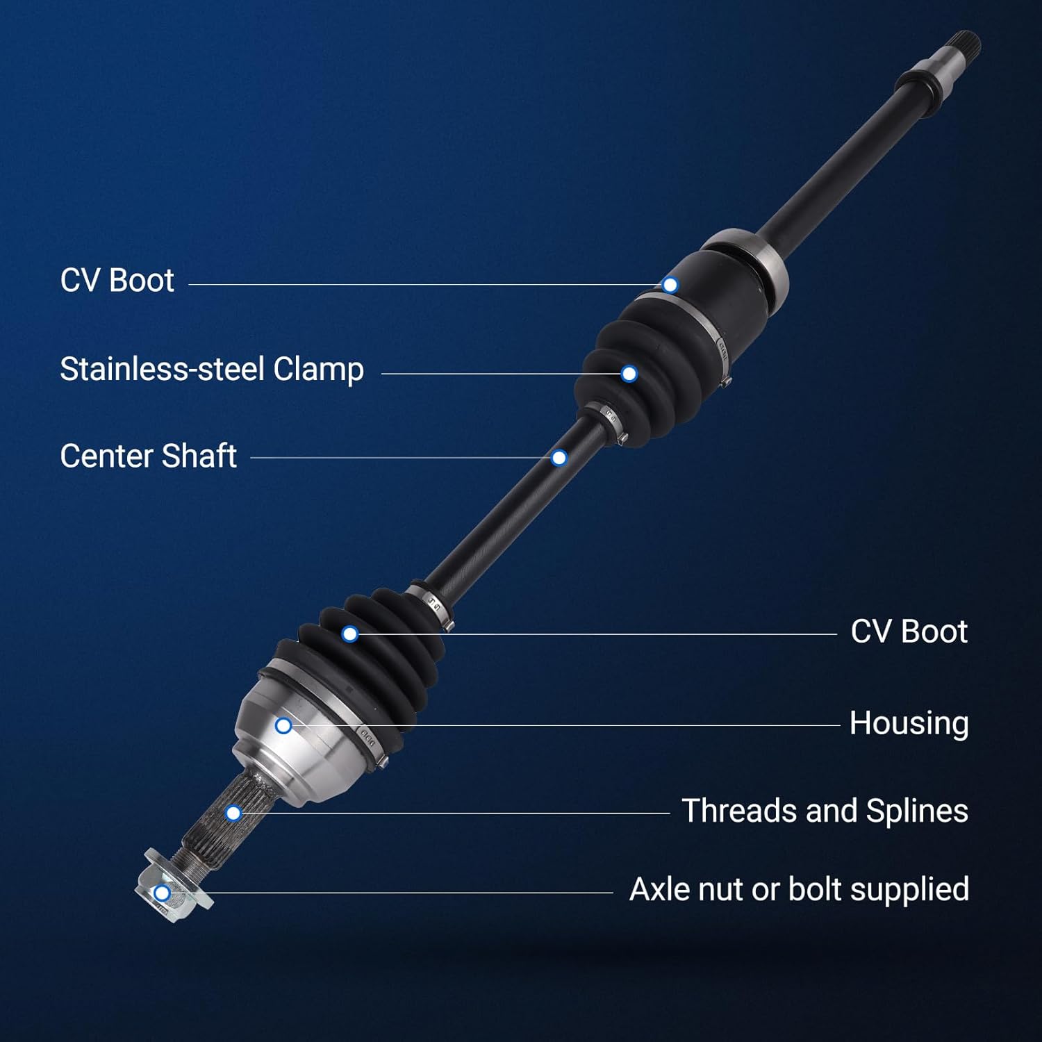 Autoround 662144 CV Axle Shaft Assembly Compatible with Ford Focus 2000-2011, Front Right Passenger Side