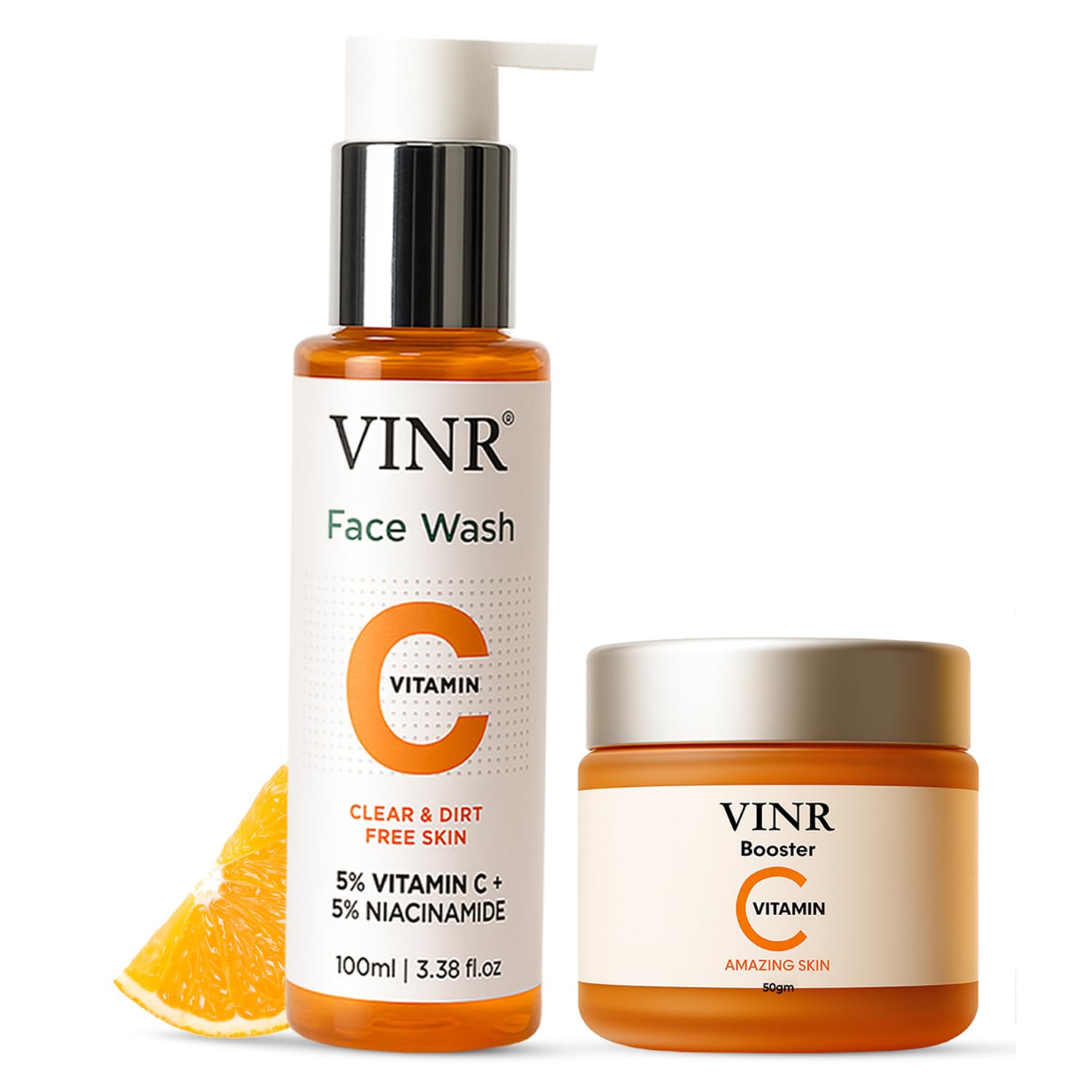 VINR Glowing Duo | Vitamin C + E Face Wash & Sorbet Moisturizer | Brightening, Hydrating & Dark Spot Fade Combo for Radiant, Even-Toned Skin-image-46