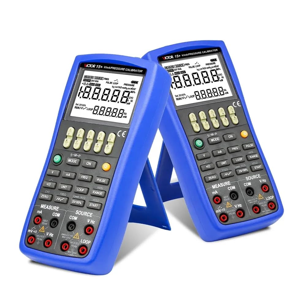 Victor/RuoShui Multifunction Calibration 15+ V/mA Pressure Calibrator Calibrating 2wire Pressure Transmitter Pressure Switch Voltage mA Pressure Calibrator 0.02%(Victor 15+)