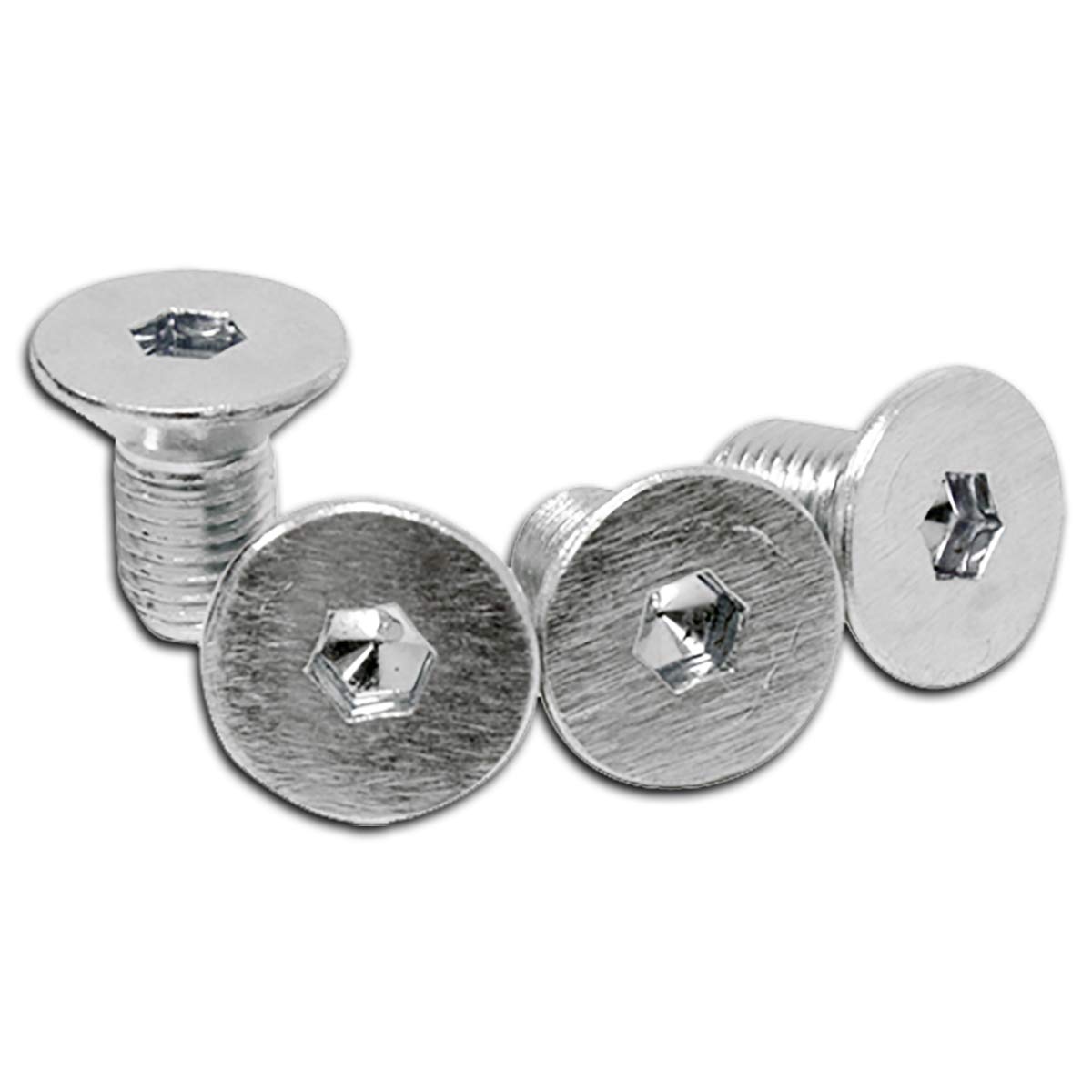 Cobra Tek Fits Chevy SB Small Block Engine Water Pump Pulley Bolt Kit 4 Pieces Set Flat