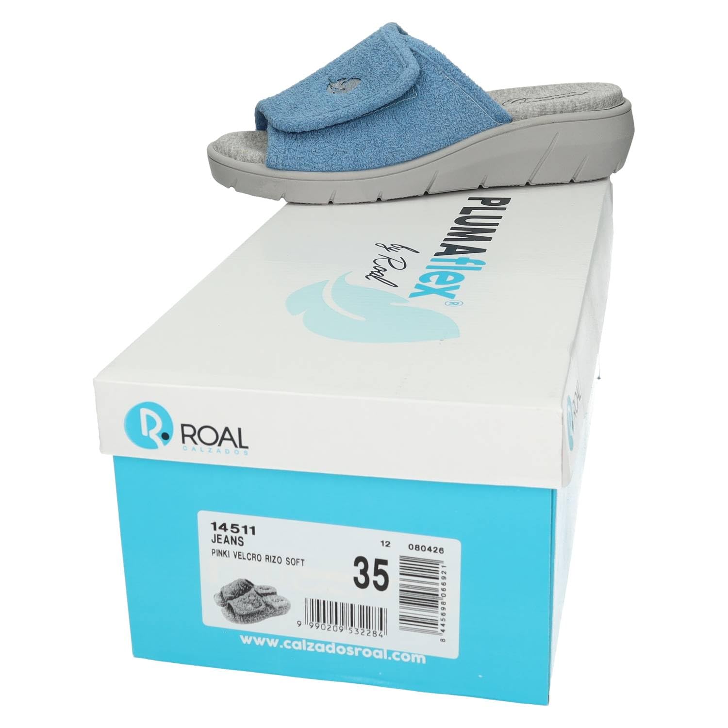 PLUMAFLEX - Zapatillas Ancho Especial con Cierre Adhesivo y Plantilla Acolchada 282266 Sintético