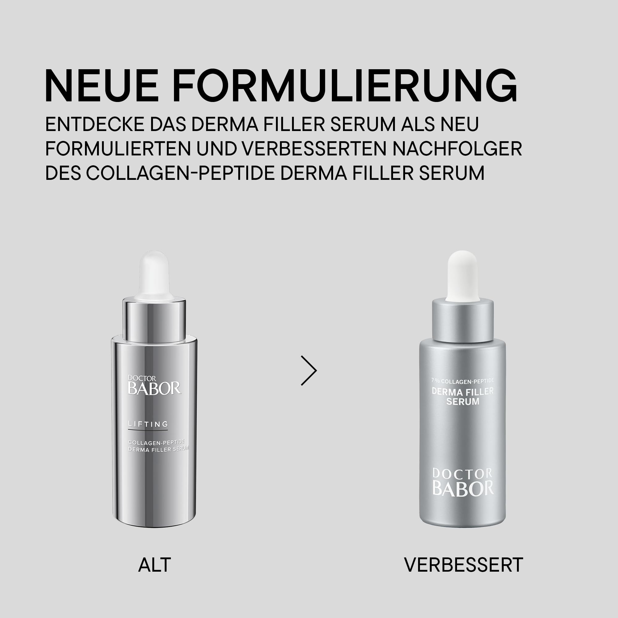 DOCTOR BABOR Liftendes Kollagen Anti-Aging Serum, Gesichtsserum mit Sofort-Effekt für straffe und pralle Haut, Medizinische Anti-Falten Gesichtspflege, Collagen Peptide Derma-Filler, 1 x 30 ml
