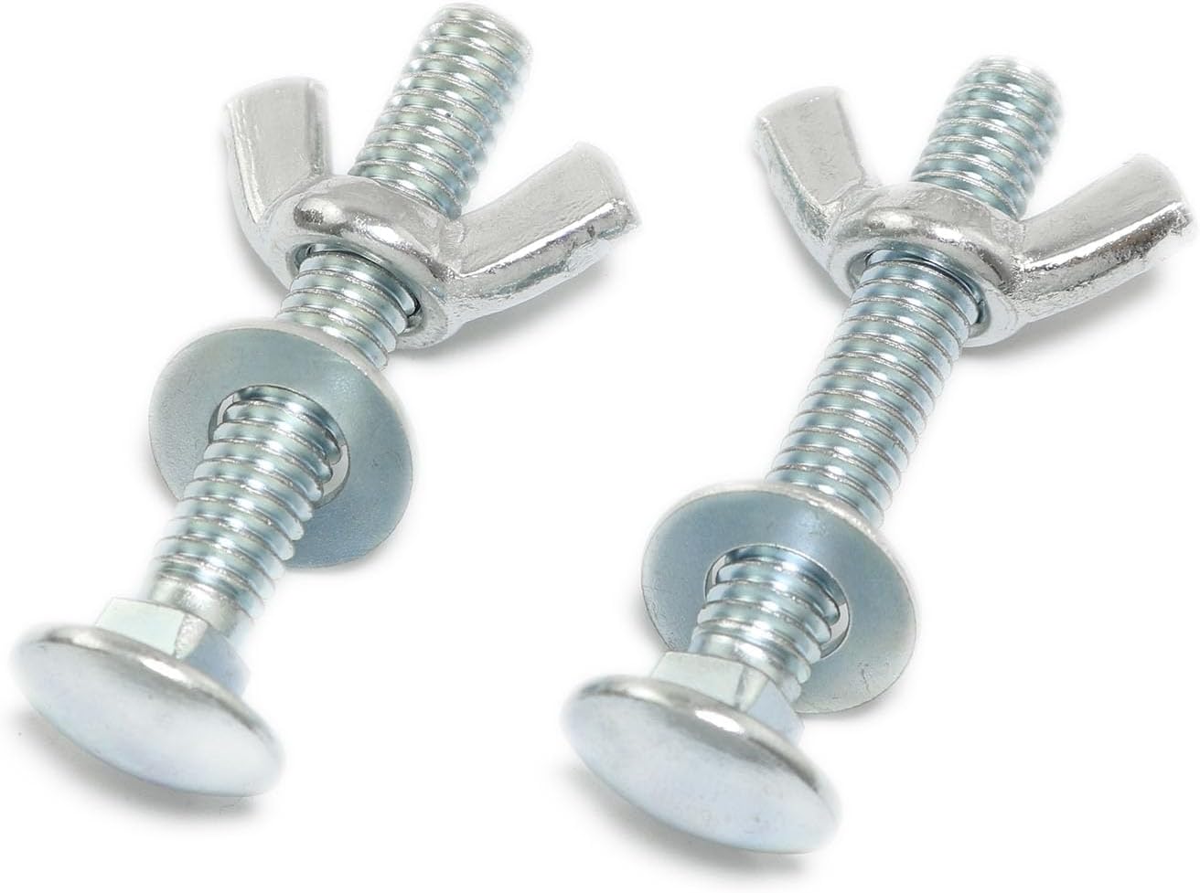 10pcs Carriage Bolts Wing Nuts Wing Screw 5/16-18x2 with Washers Lightweight and Portable for Fasteners