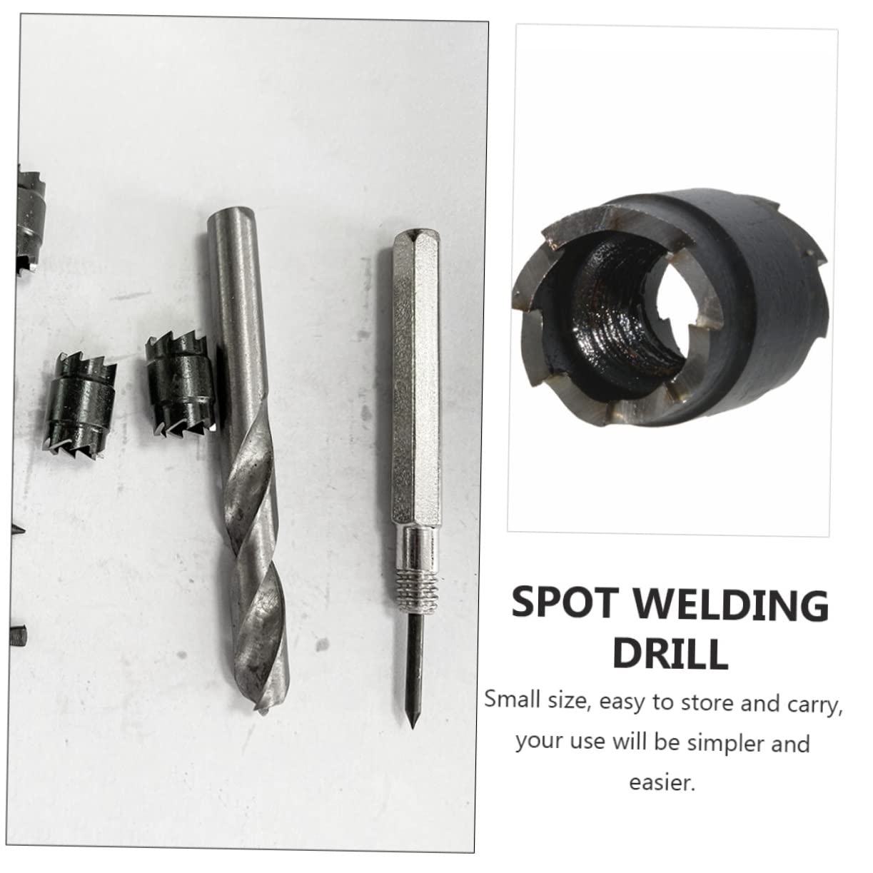 9Pcs Spot Welder Drill Bits Set, Hex Shank Welding Cutter Tool
