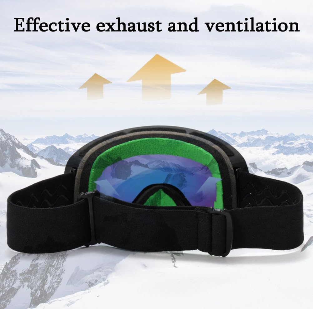 Lunettes De Ski pour Hommes Et Femmes Lunettes Sphériques pour La Neige en Hiver Lunettes De Snowboard pour Adultes Sports De Plein Air