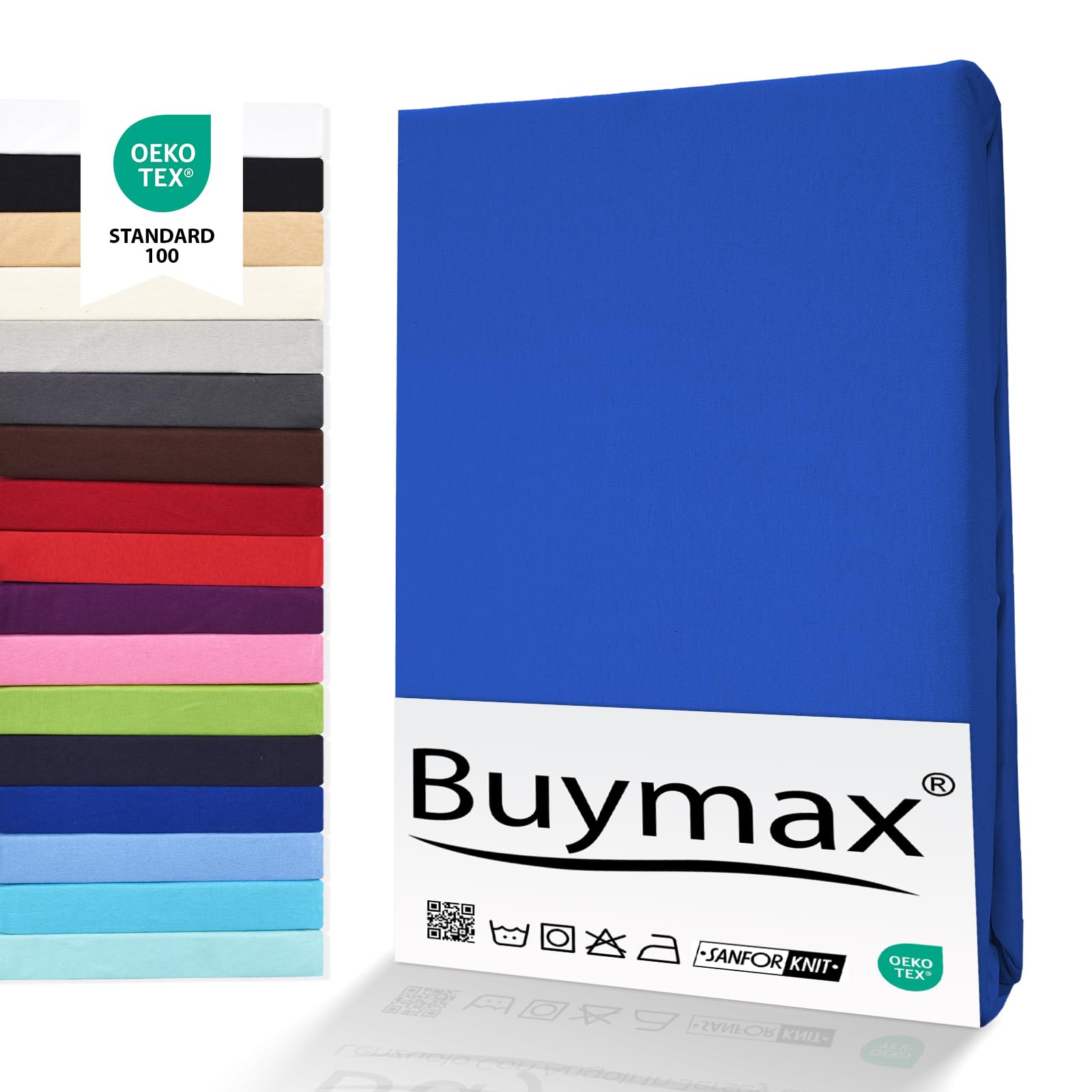 Buymax® Spannbettlaken 60x120 70x140 80x200 90x200 100x200 120x200 140x200 160x200 180x200 200x200 Baumwolle Bettlaken Jersey