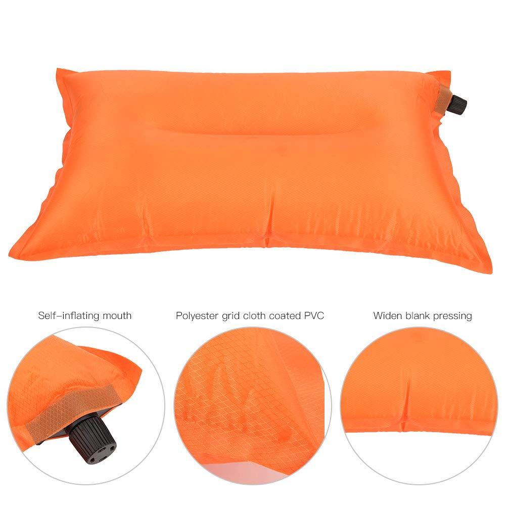 Oreiller Auto-gonflant, Oreiller de Camping, Oreiller Gonflable Portable, Oreiller de Voyage pour Pause déjeuner avec Sac de Rangement pour Camping en Plein air, Sport, randonnée