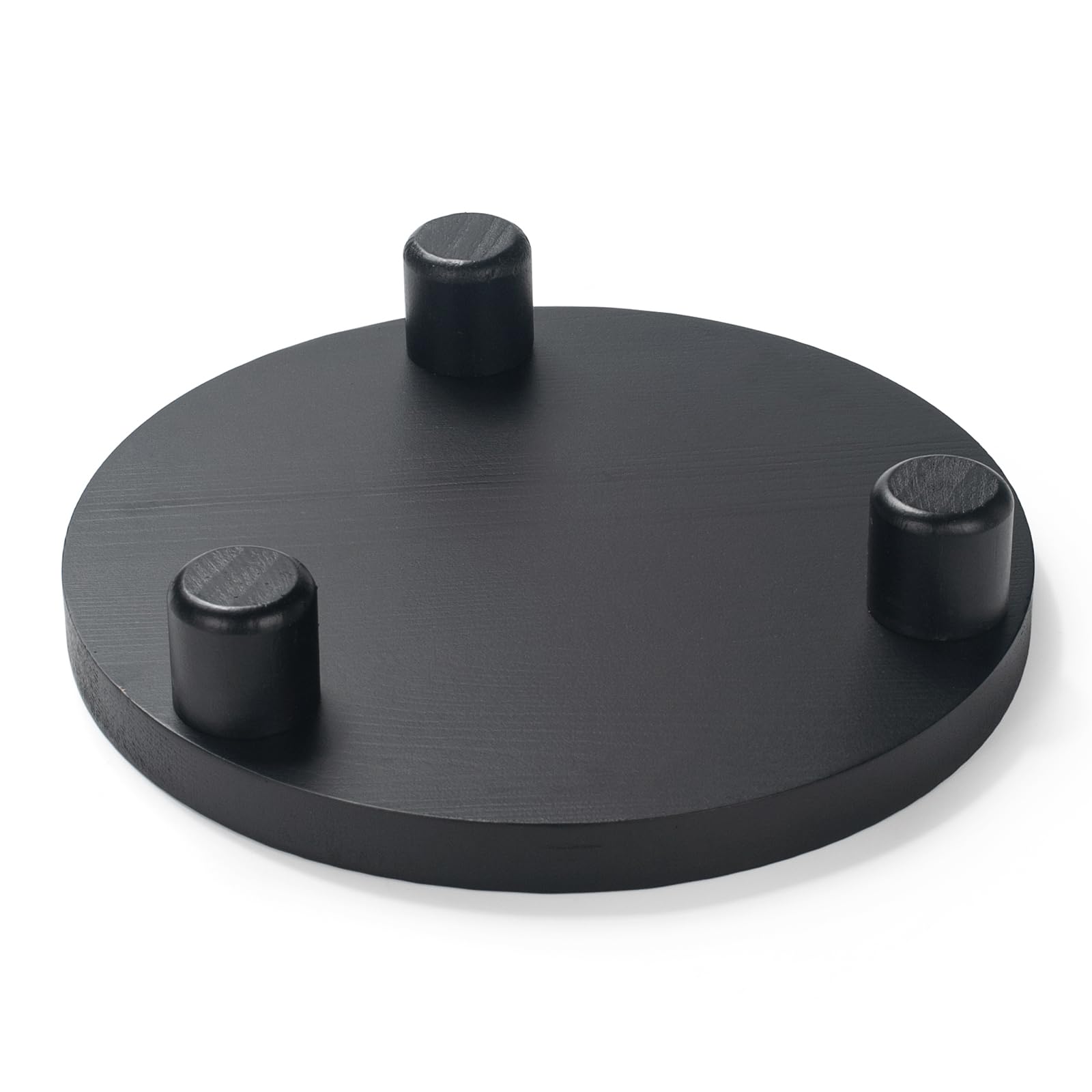 Elevador de madera para decoración, paquete de 2 soportes de pedestal de madera para exhibición, bandeja redonda de madera para encimera de cocina, soporte de pedestal de madera para macetas