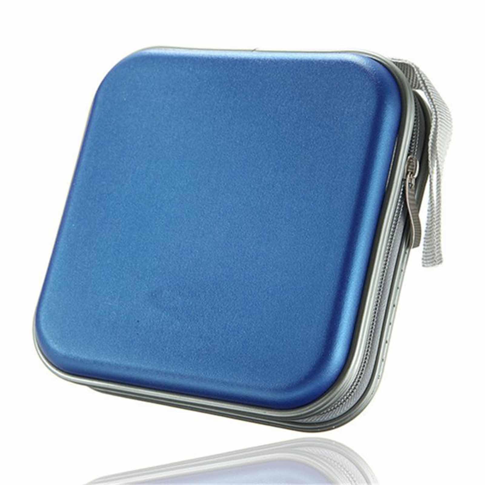 ELBME® 40 Capacity CD Case, DVD Case, Disc DVD VCD DJ Storage Album Bag Hard Box Double Side DVD Storage case (Blue)-picture-12