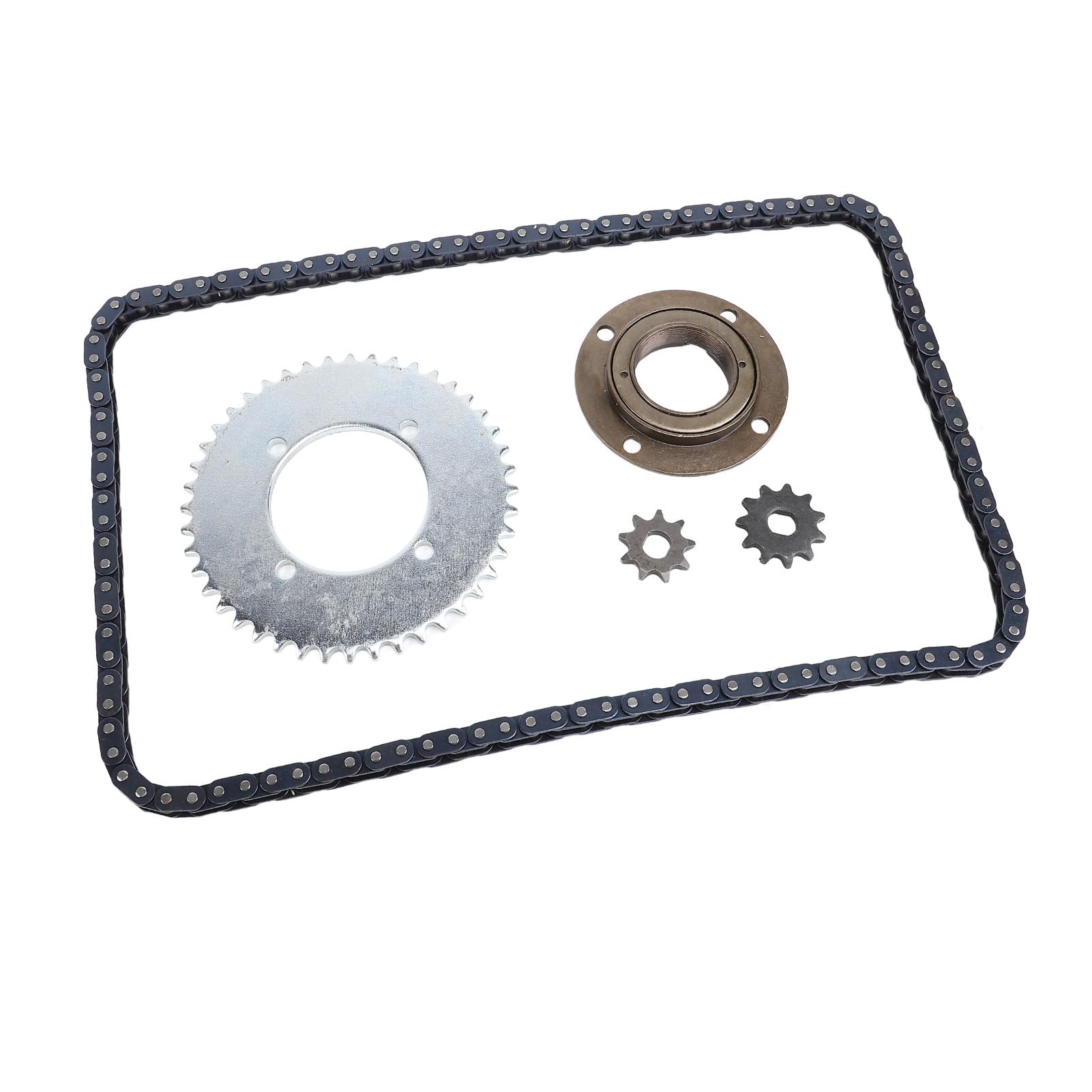 Kit de chaîne de pignon Avant et arrière T8F, 116 maillons, 10mm, 10ème 44T, Ensemble de chaînes à Engrenages, pour Mini véhicules Tout-Terrain, en Acier