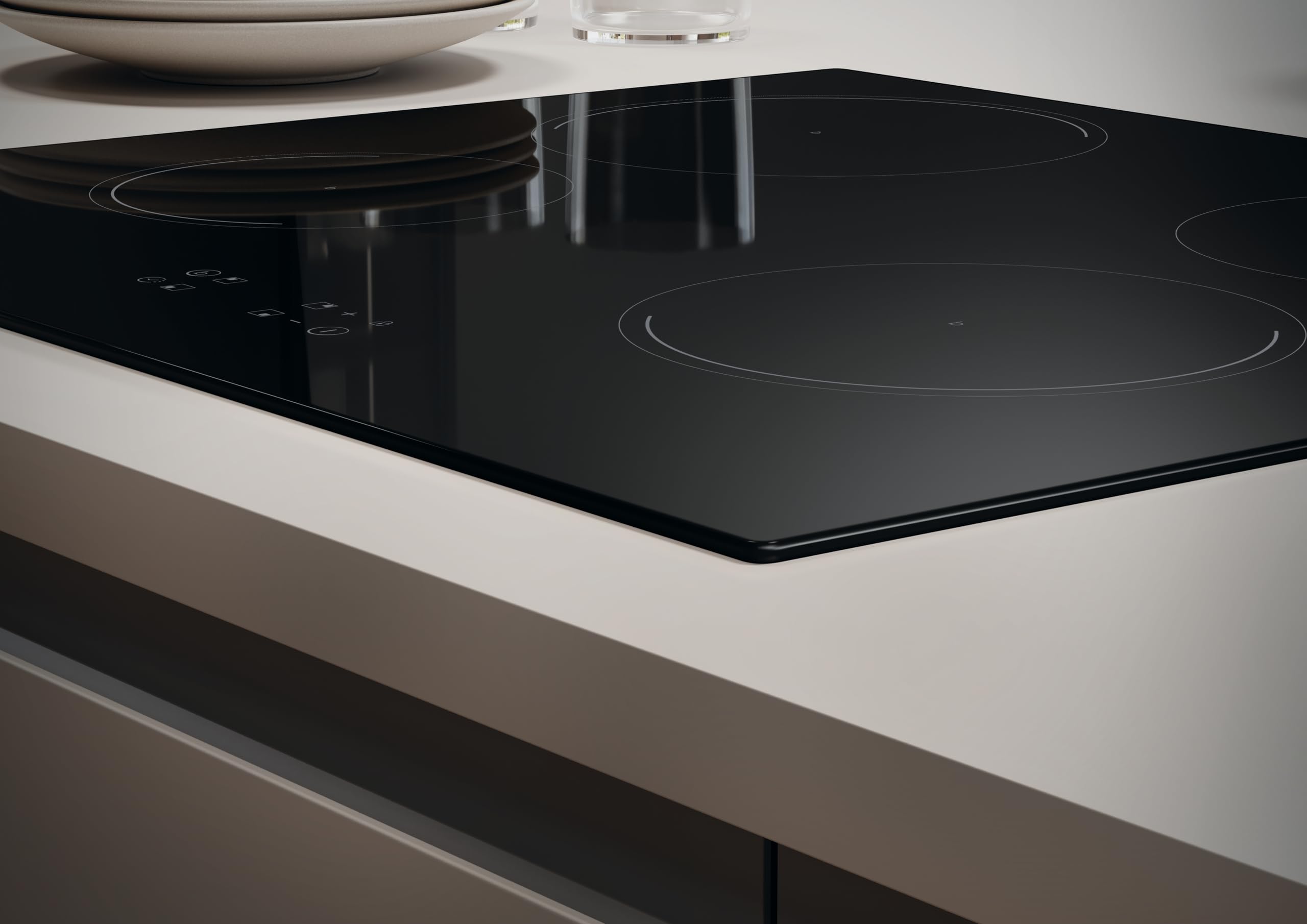 Candy Idea Piano Cottura a Induzione 4 Fuochi in Vetroceramica, Cottura Rapida con Funzione Booster, Power Management per Ottimizzare i Consumi, Blocco di Sicurezza, 59 x 52 x 6 cm, Nero - CITT642C/E1