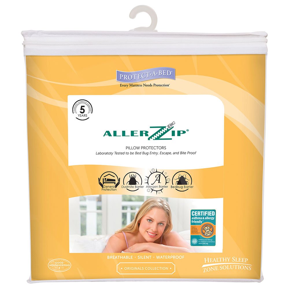 Protect-A-BedAllerZip Smooth Waterproof Pillow Protector, King 21x37, Pack/2