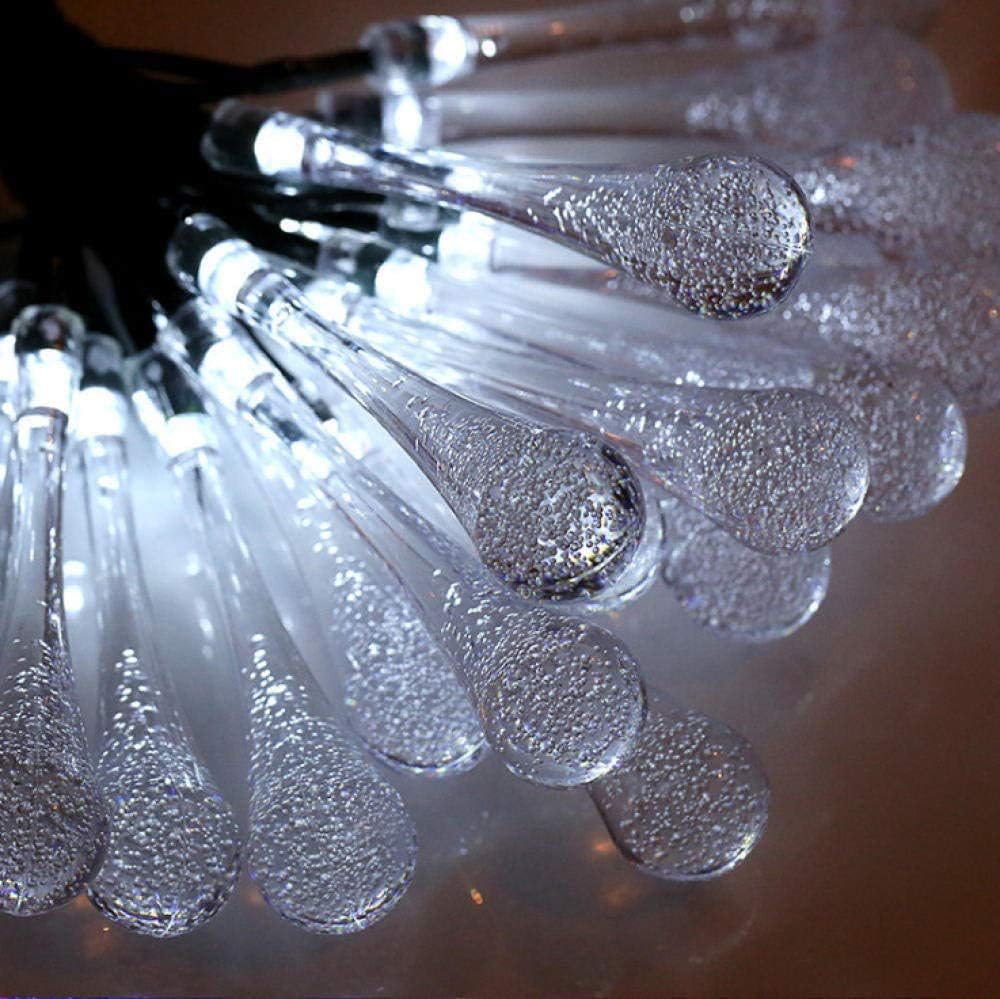 Outdoor Solar Light String, PVC Flexible Wire Copper Wire lamp, 10 Meters 100 lamp Waterproof Garden Lawn lamp-Warm White_10 Meter 100 Light Cord (Size : Zhengbai)