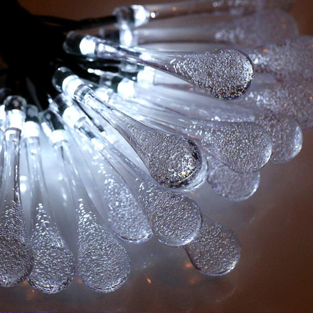 Outdoor Solar Light String, PVC Flexible Wire Copper Wire lamp, 10 Meters 100 lamp Waterproof Garden Lawn lamp-Warm White_10 Meter 100 Light Cord (Size : Zhengbai)